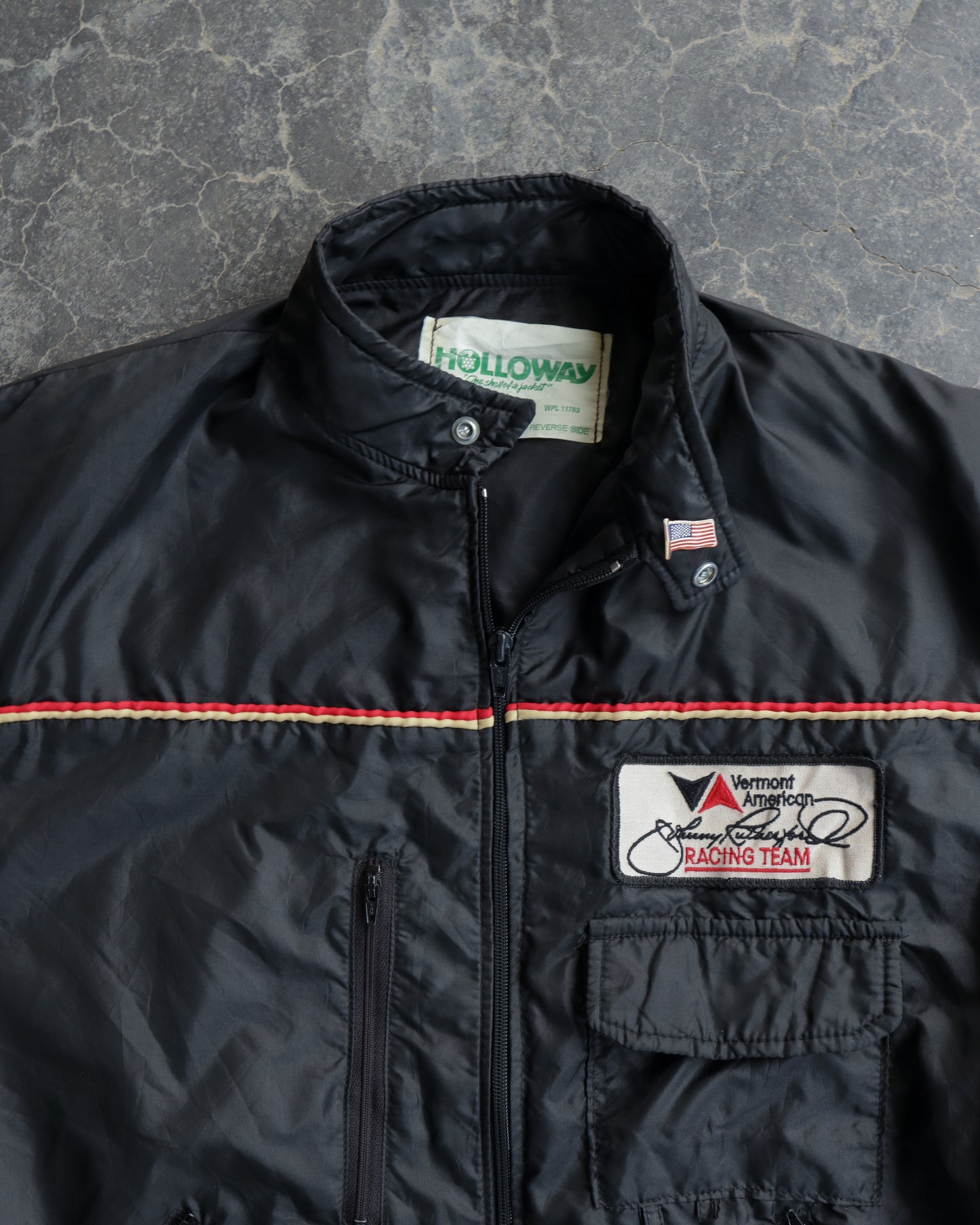 80s Vermont American Racing Team Black Jacket - M