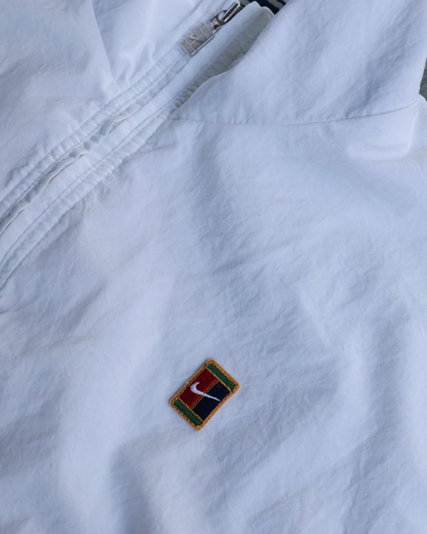 90s Nike Court White Full Zip Vest - L
