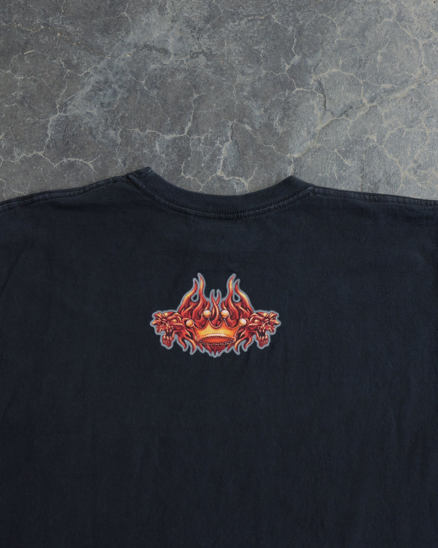 00s JNCO Center Skull Flame Sleeveless Tee - XL