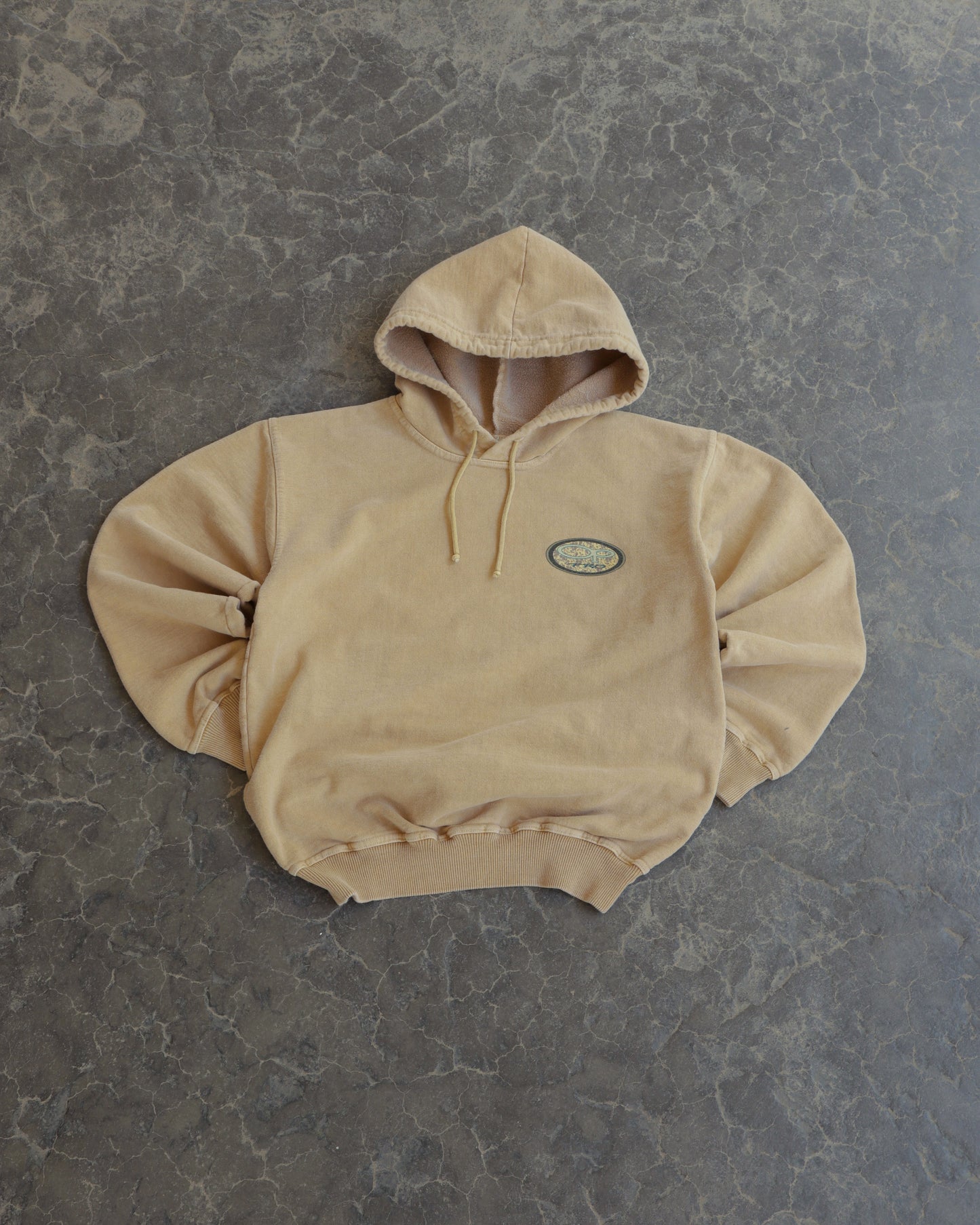 80s Ocean Pacific Pro Tan Boxy Hoodie - M