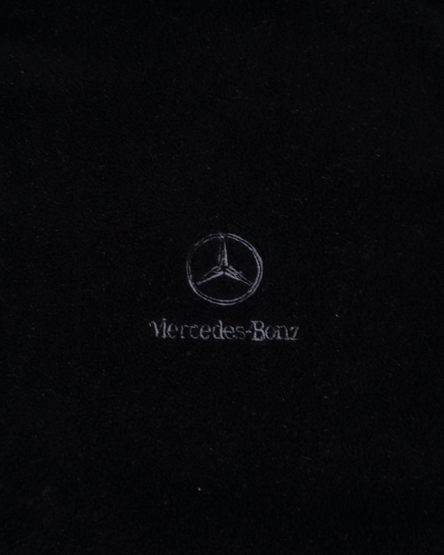 00s Mercedes Benz Full Zip Black Fleece Sweatshrt - M