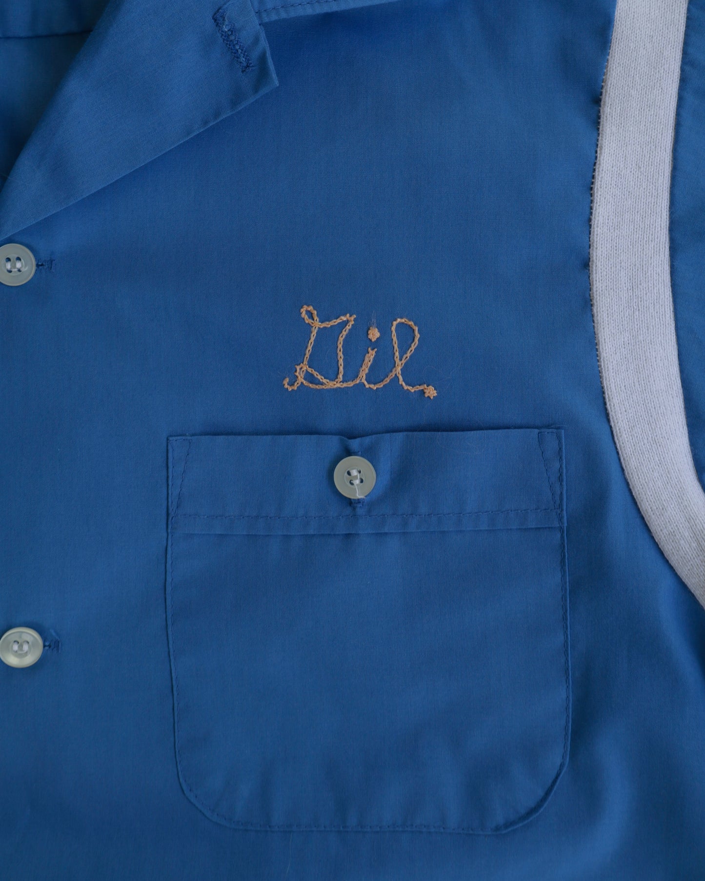 70s Chainstitch Bowling Button Up Shirt - L