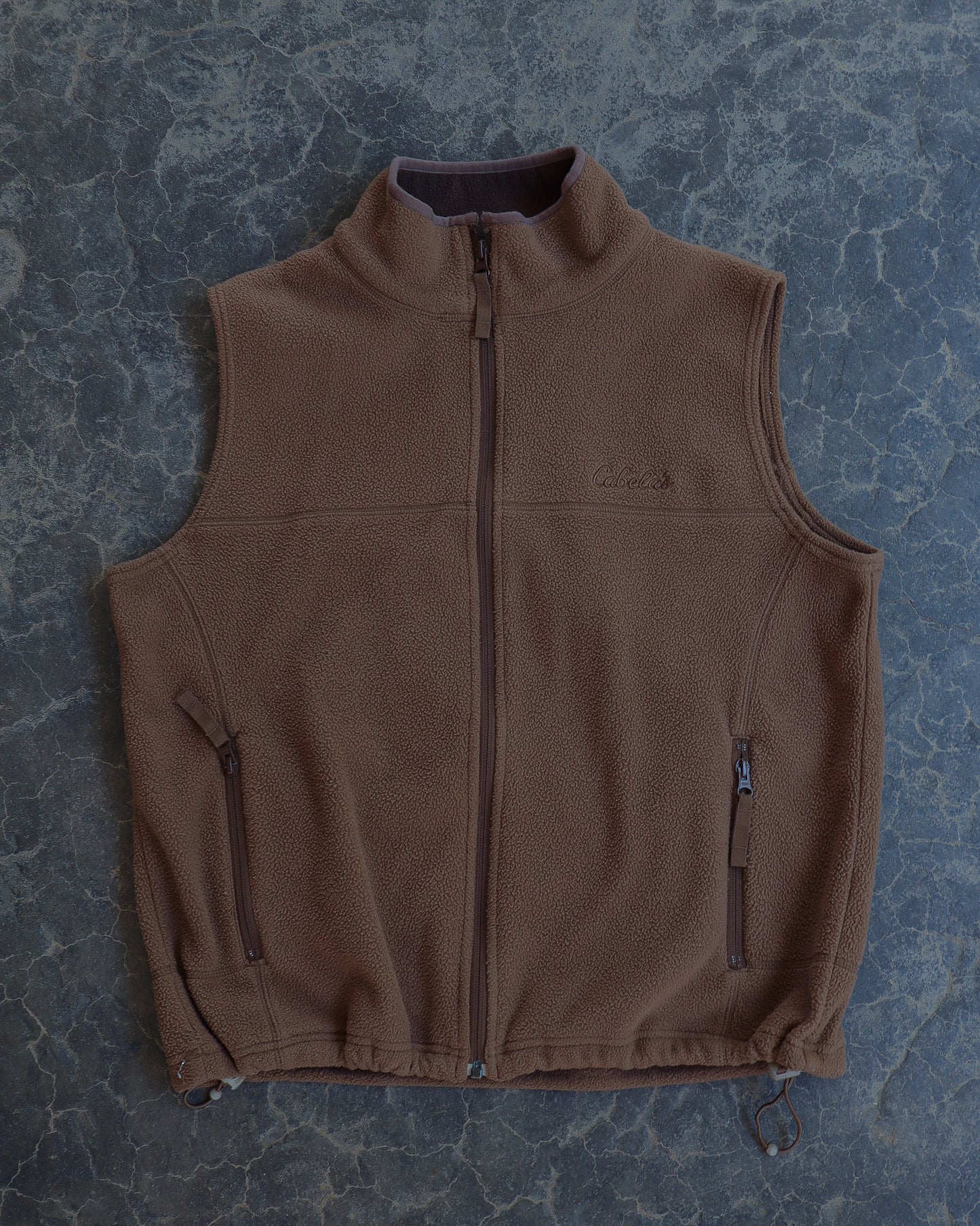 00s Cabelas Caramel Fleece Vest - S