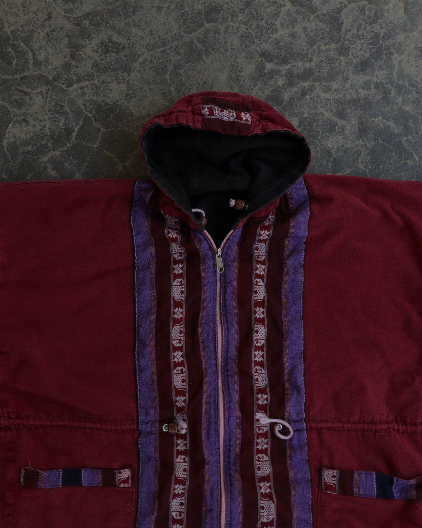 90s Aztec Full Zip Boxy Beach Jacket - XXL