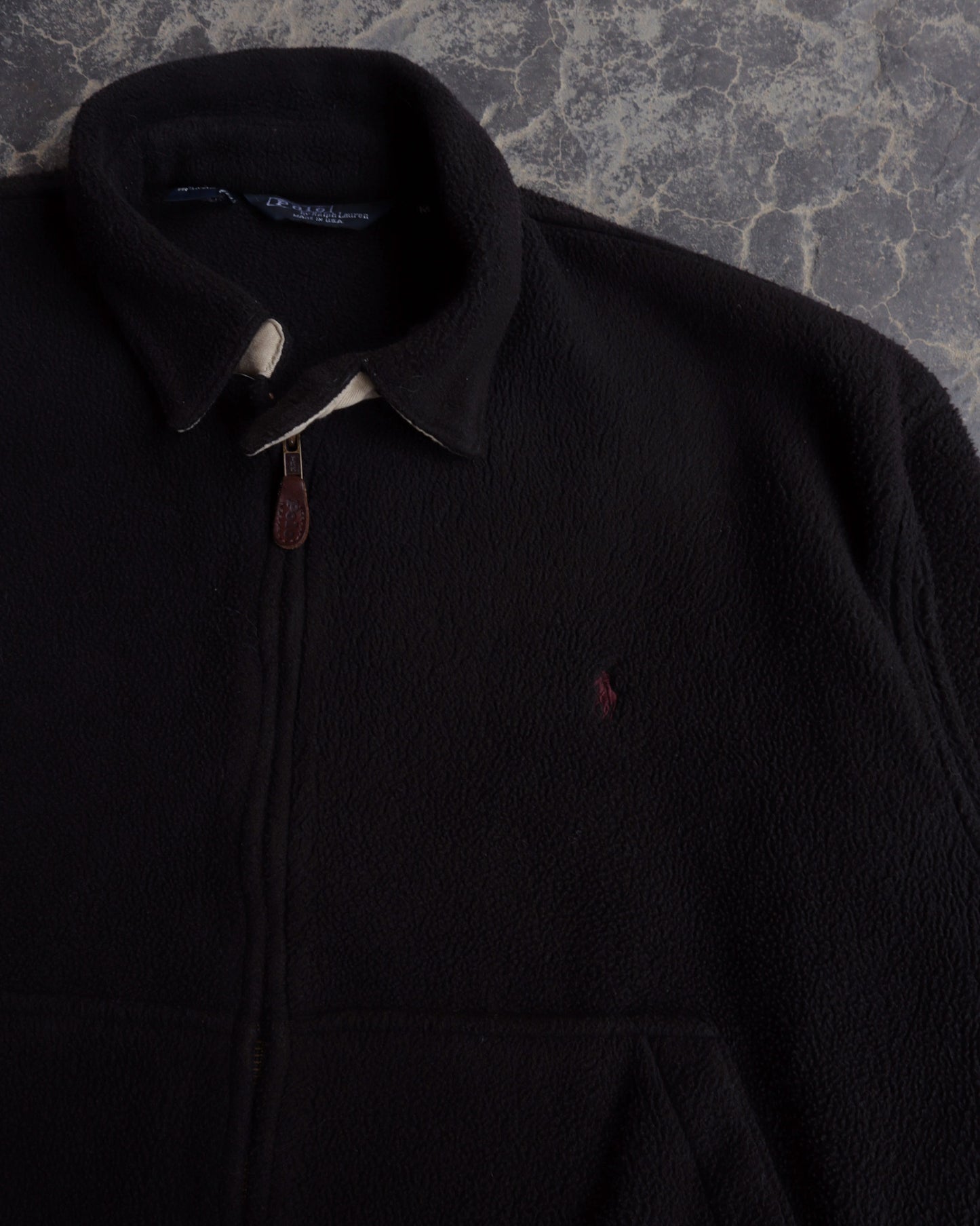 90s Polo Ralph Lauren Black Fleece Sweatshirt - M