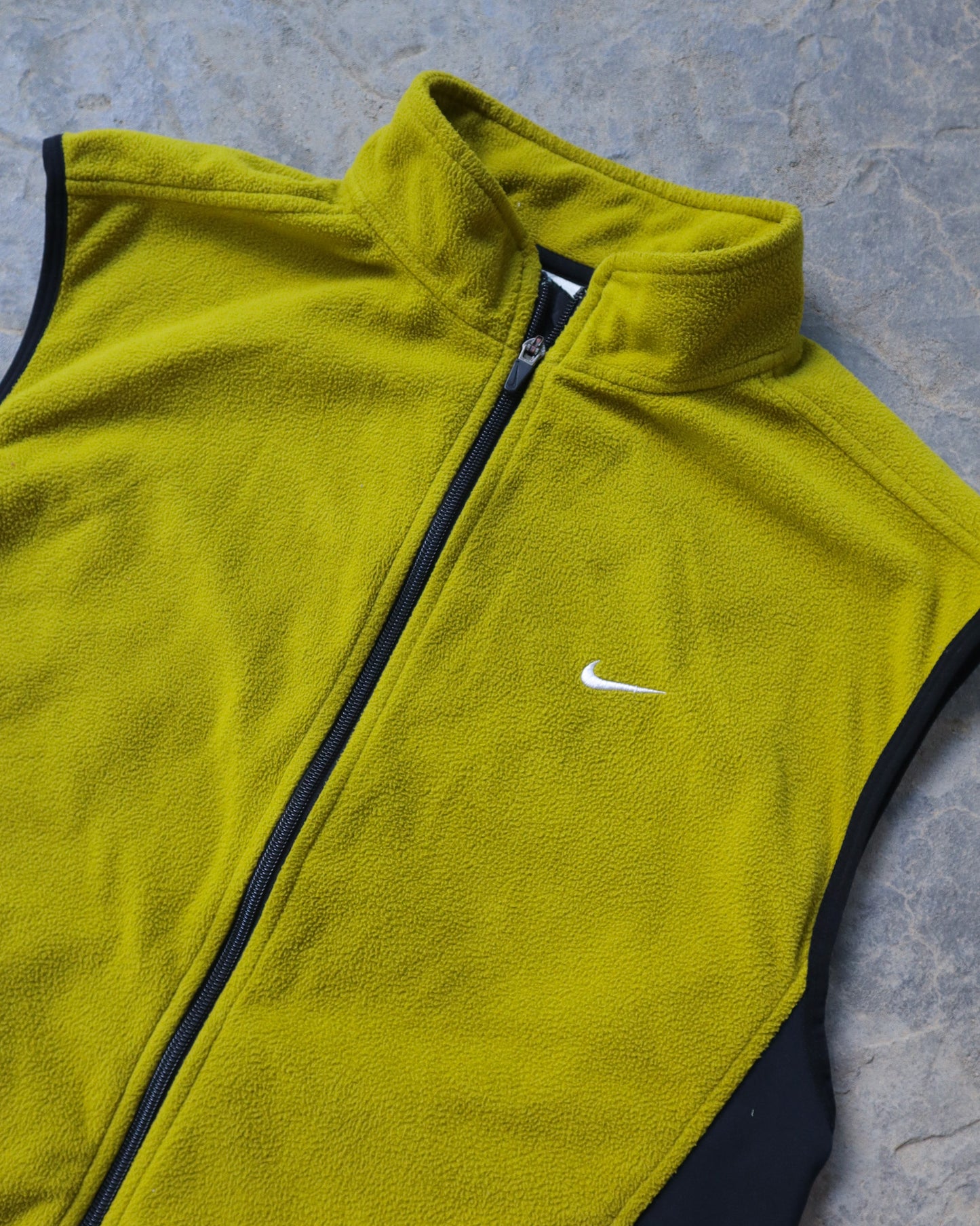90s Nike Lime Fleece Vest - XL