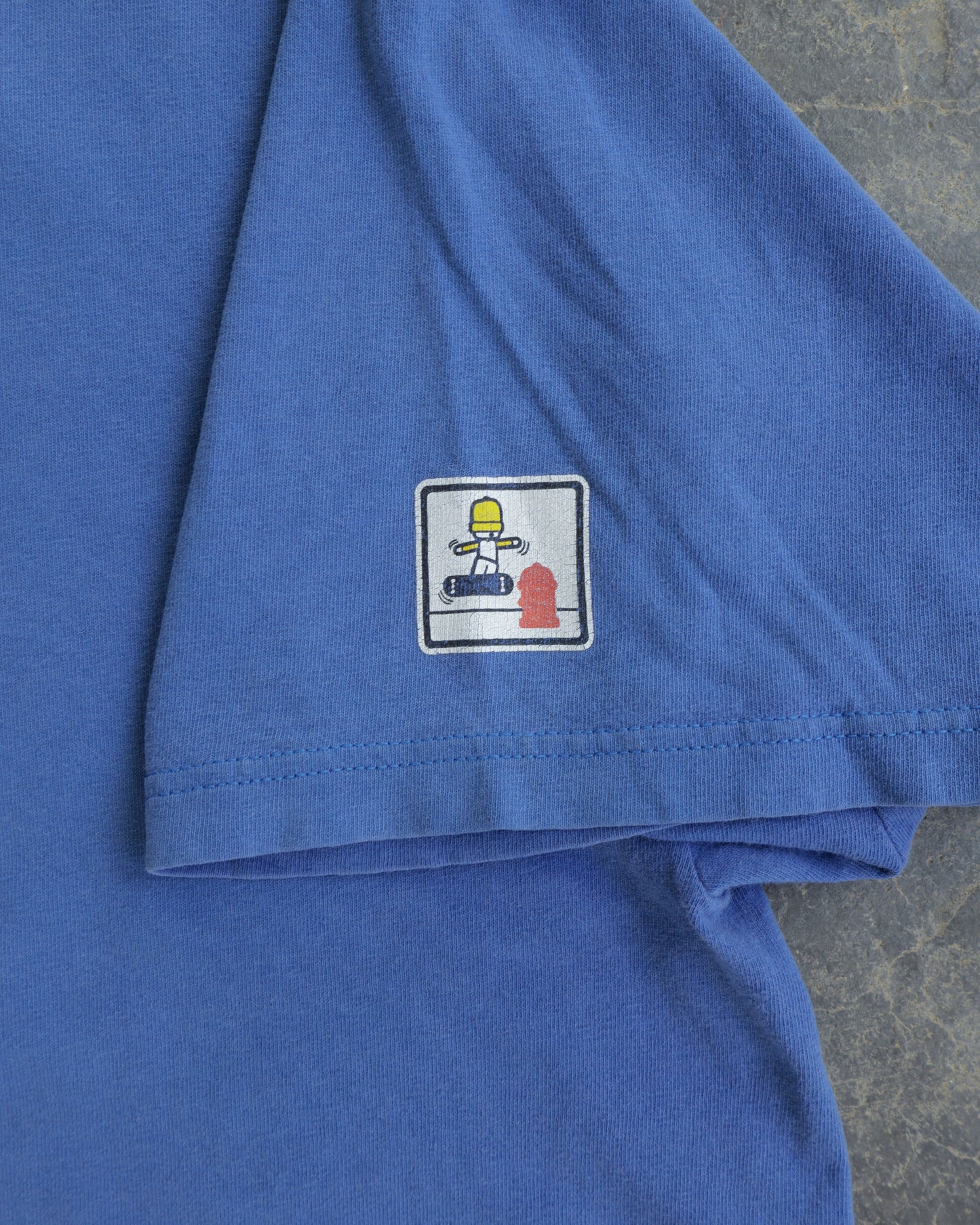 00s Self Mutiliation Faded Light Blue Tee - L