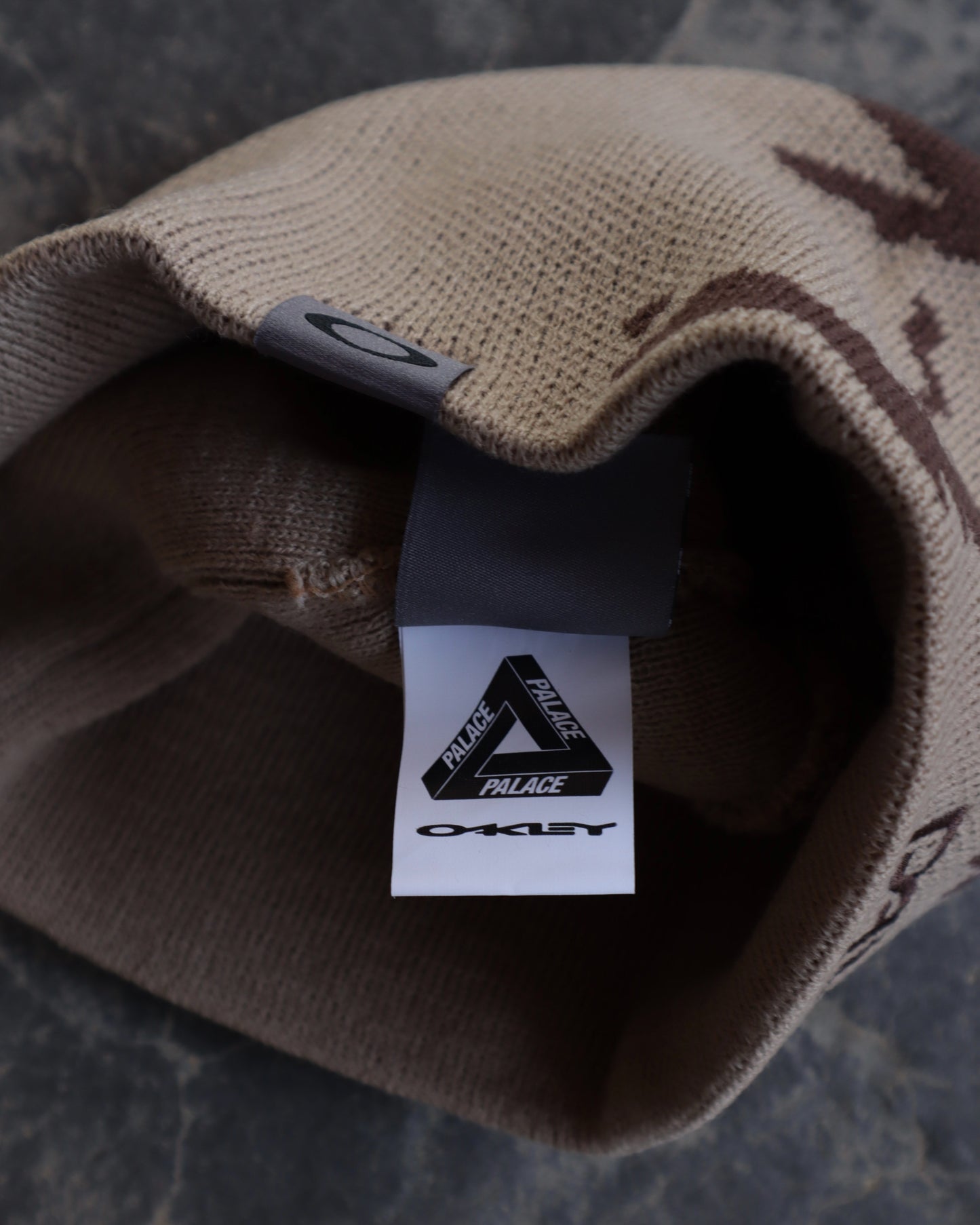 Modern Deadstock Oakley Palace Sand/Brown Beanie - OS