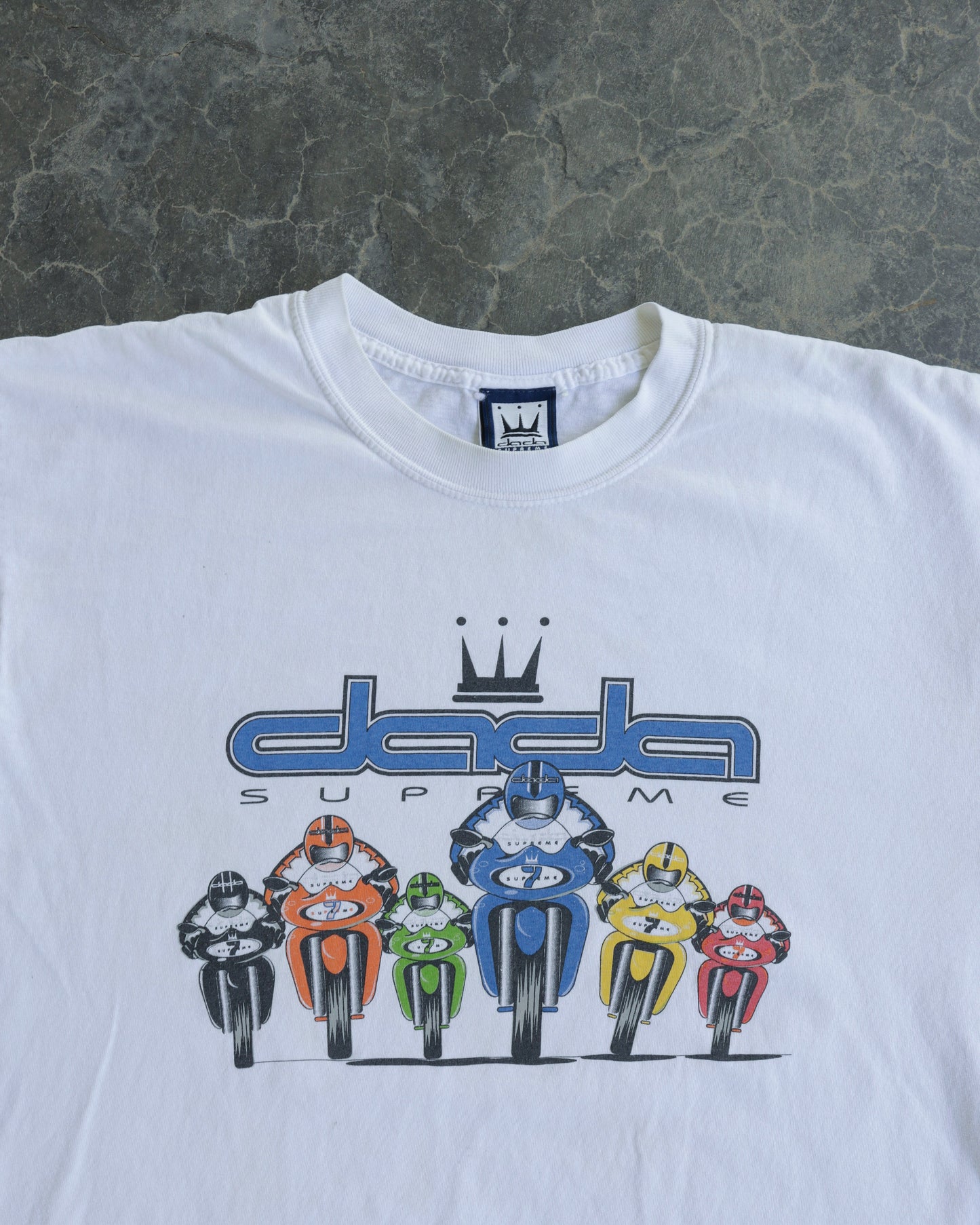 00s Dada Supreme Motorcycle White Tee - XL