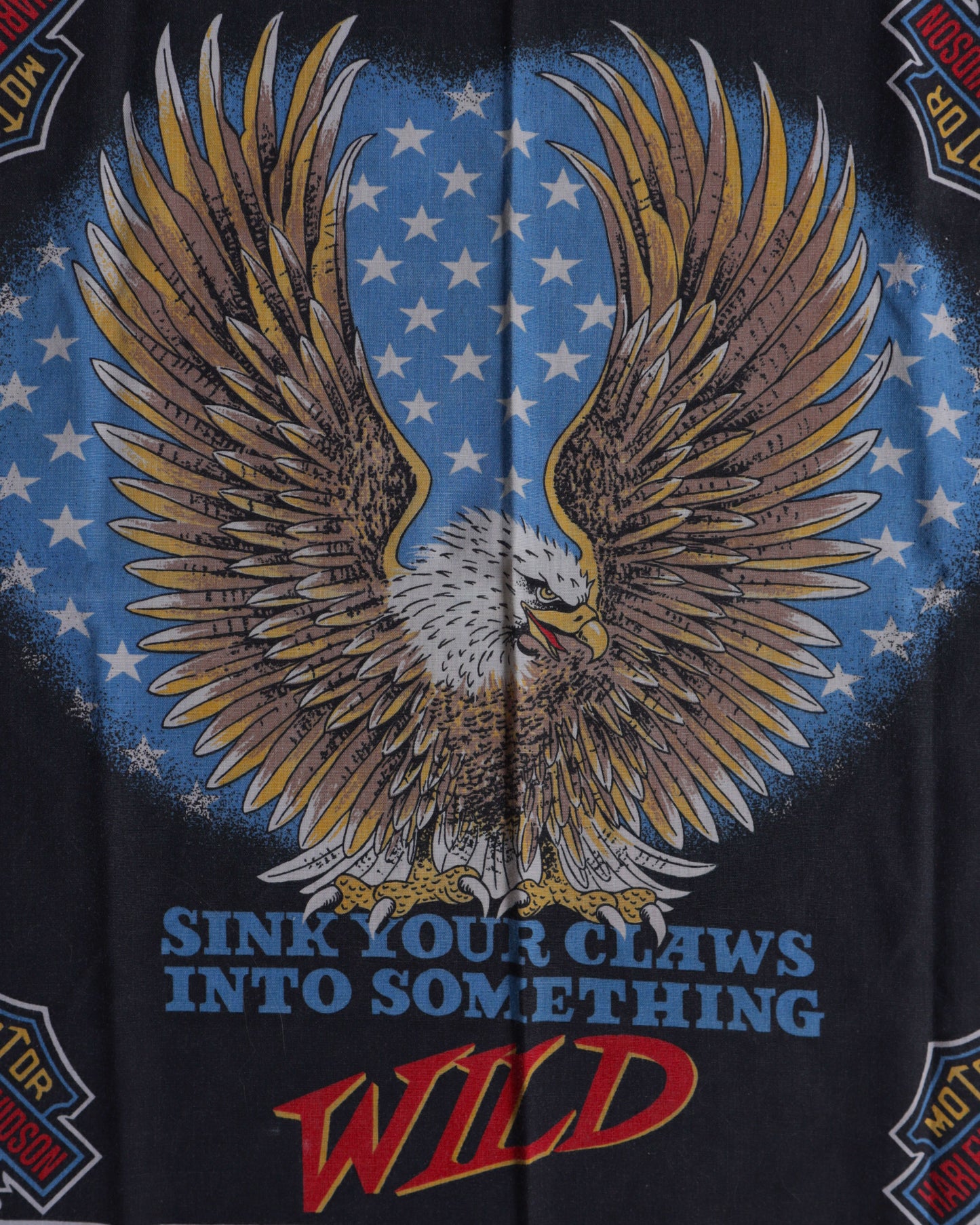 80s Harley Davidson Faded Bandana - OS