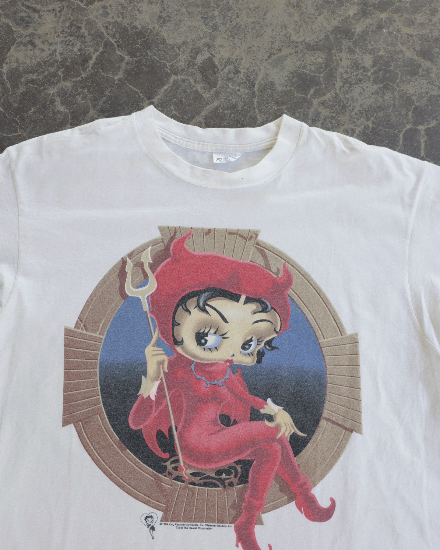 90s Betty Boop Devil White Tee - L