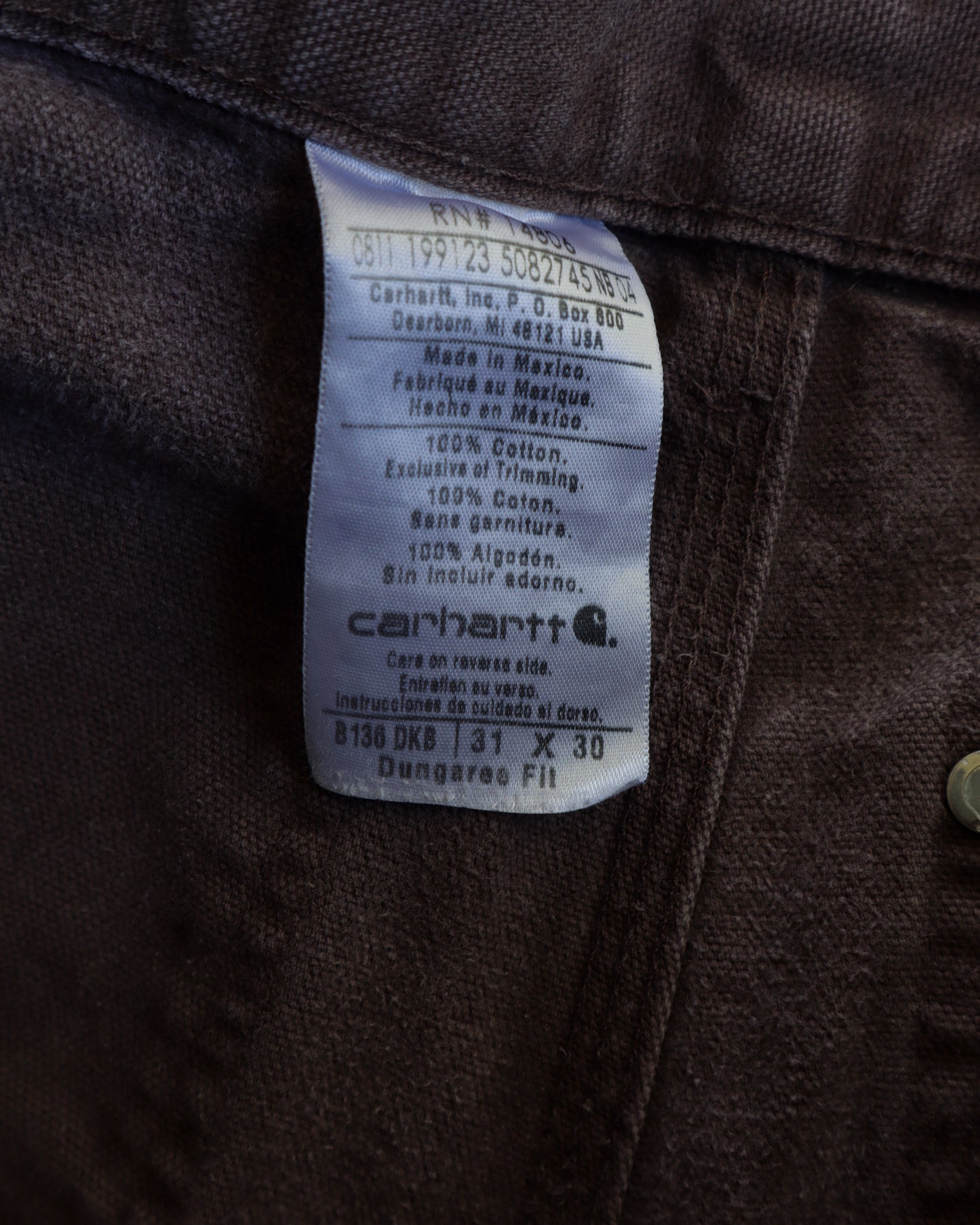 00s Carhartt Double Knee Brown Pants - 31 x 30