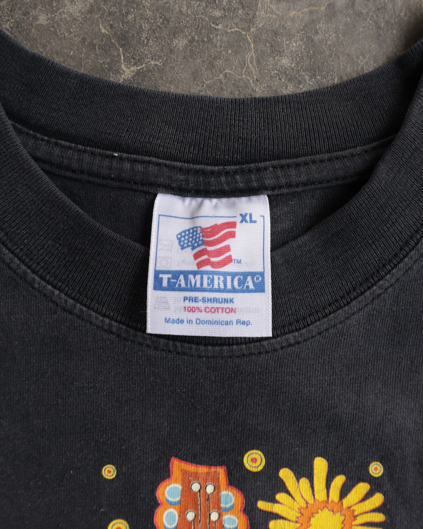 90s Santana Heaven Smiles Faded Black Tee - XL