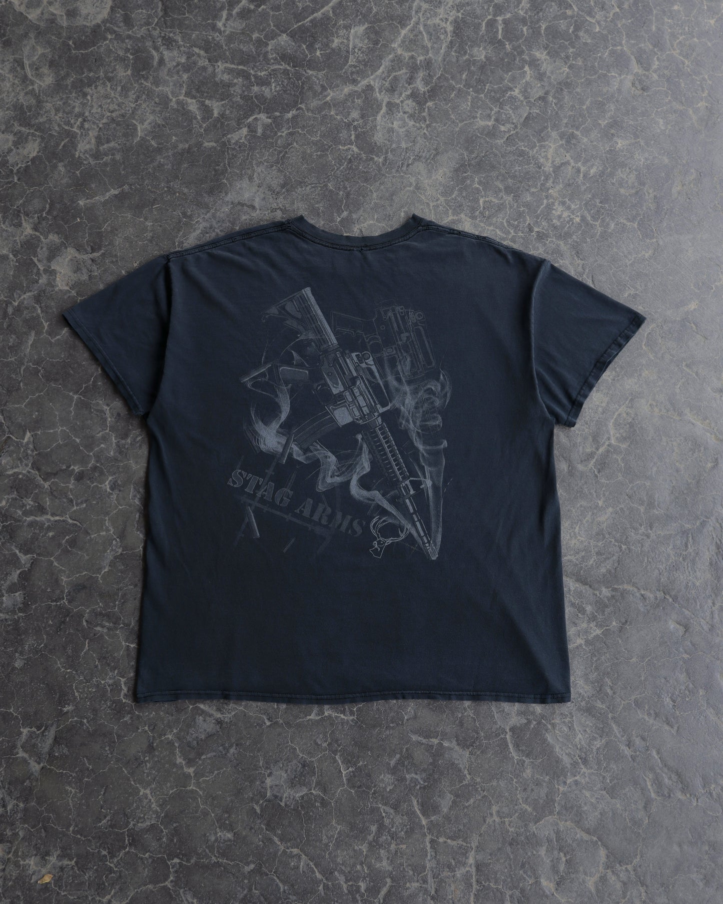 00s Stag Arms AR Faded Navy Tee - XL