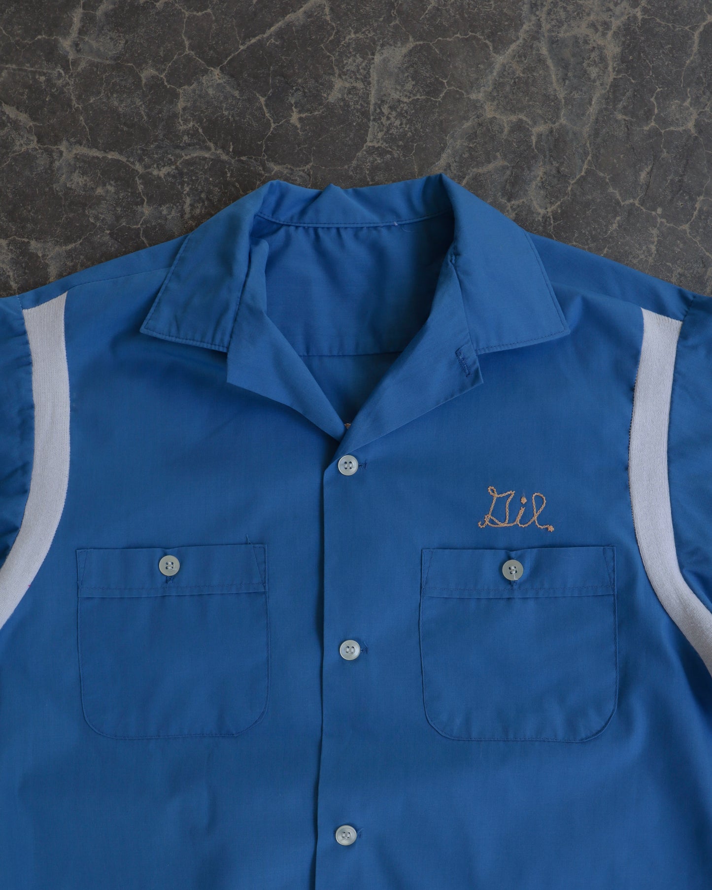 70s Chainstitch Bowling Button Up Shirt - L