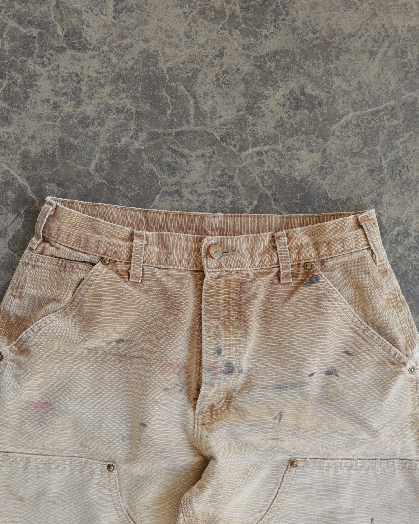 00s Carhartt Faded Tan Double Knees Pants - 31 x 32