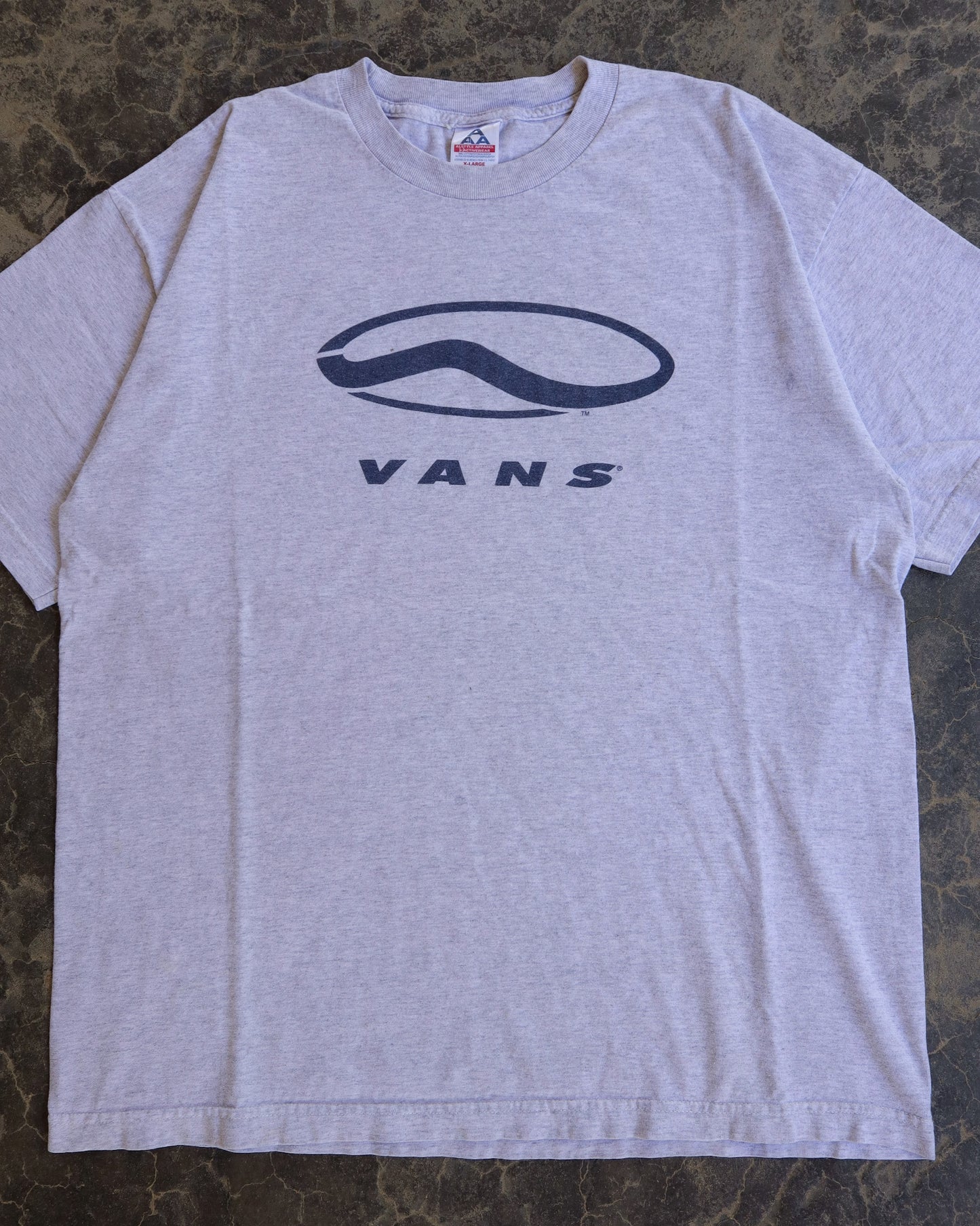 00s Vans Logo Gray Tee - XL