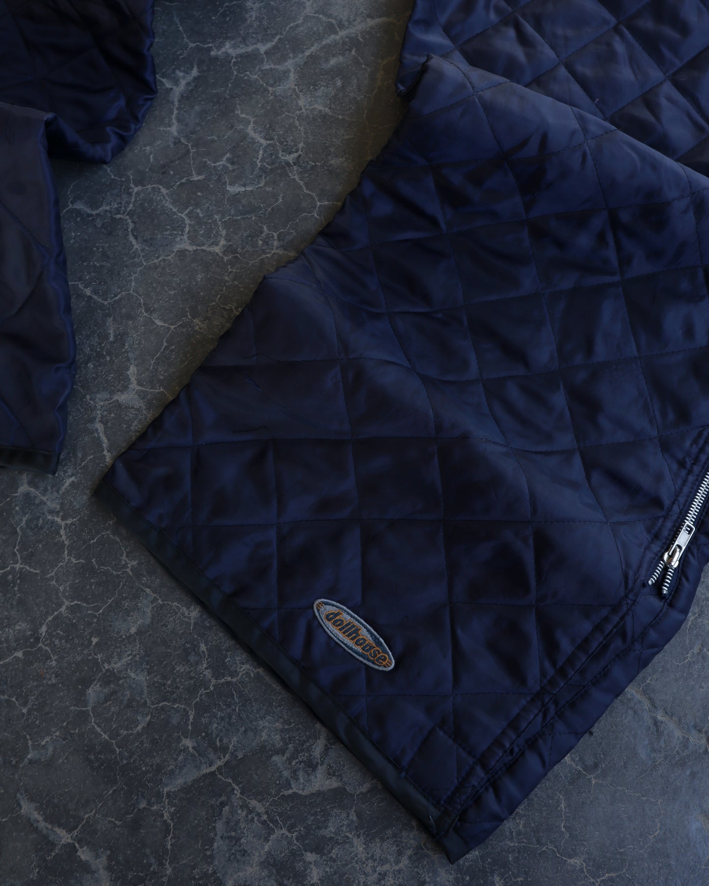 00s Dollhouse Quilted Navy Nylon Rave Pants - Women’s S/M