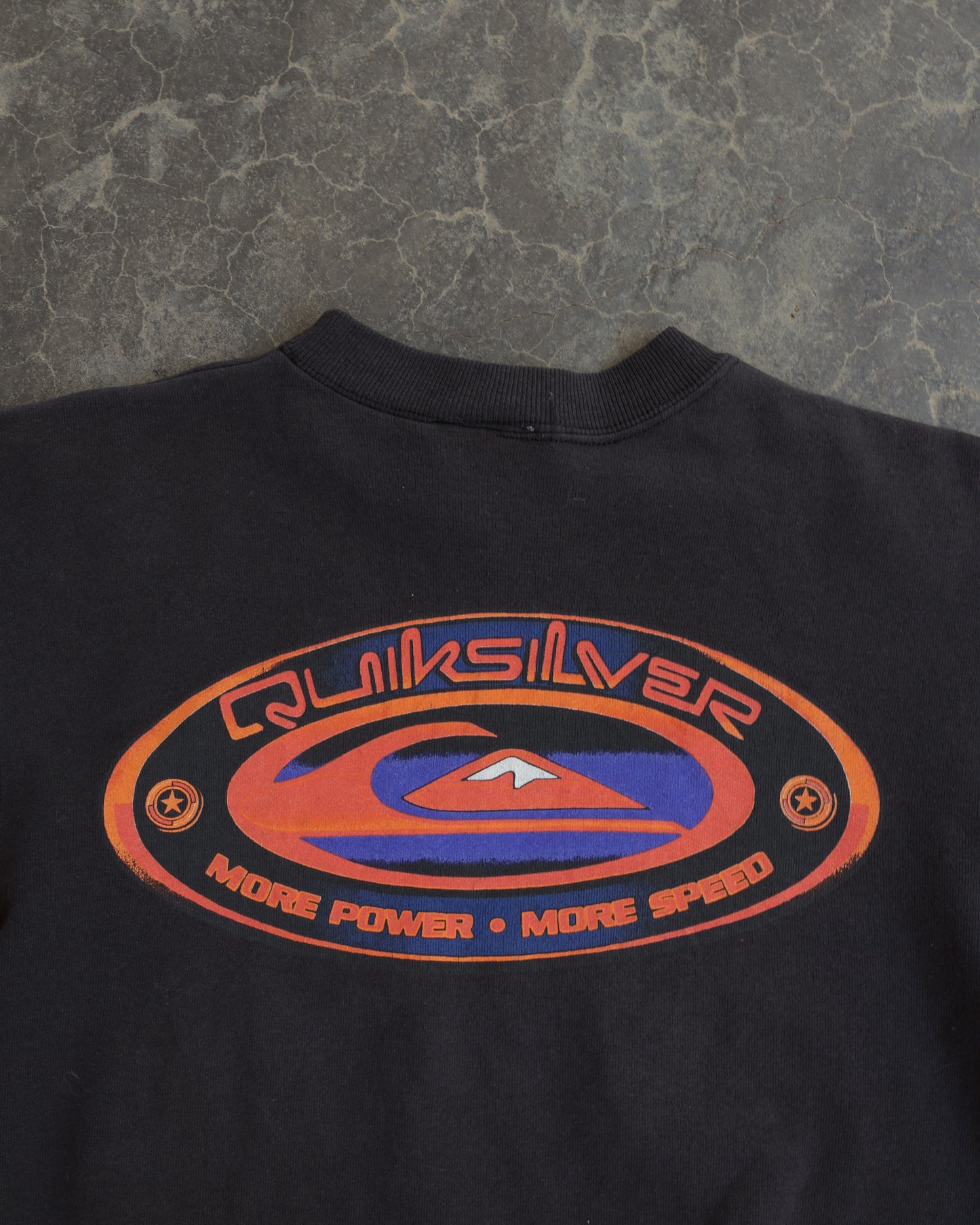 90s Quiksilver More Speed More Power Crewneck Sweatshrt - M