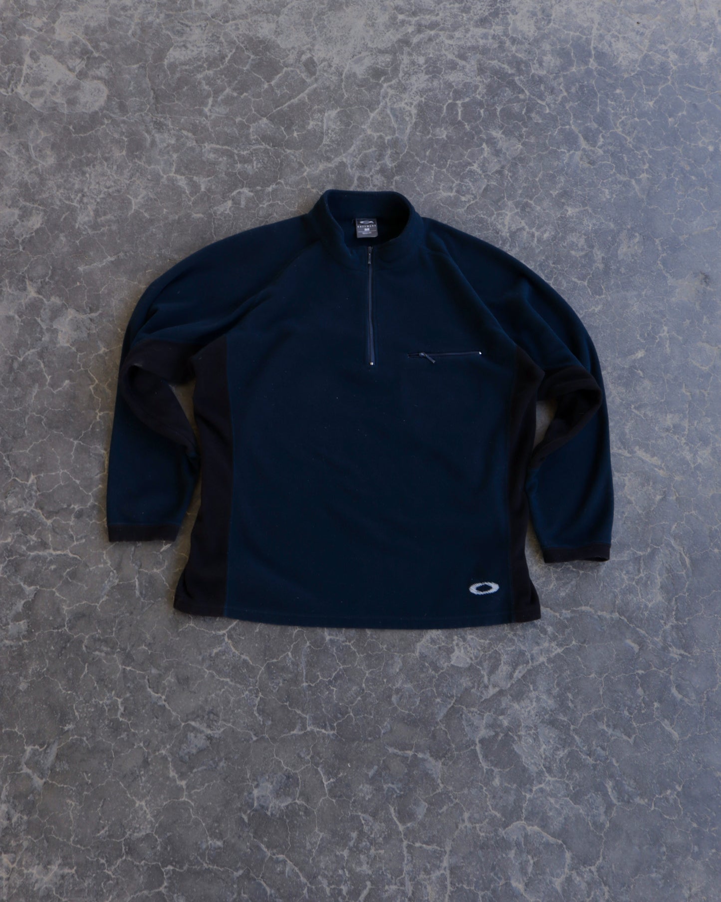 90s Oakley Software Two Tone Fleece Half Zip Sweatshirt - M