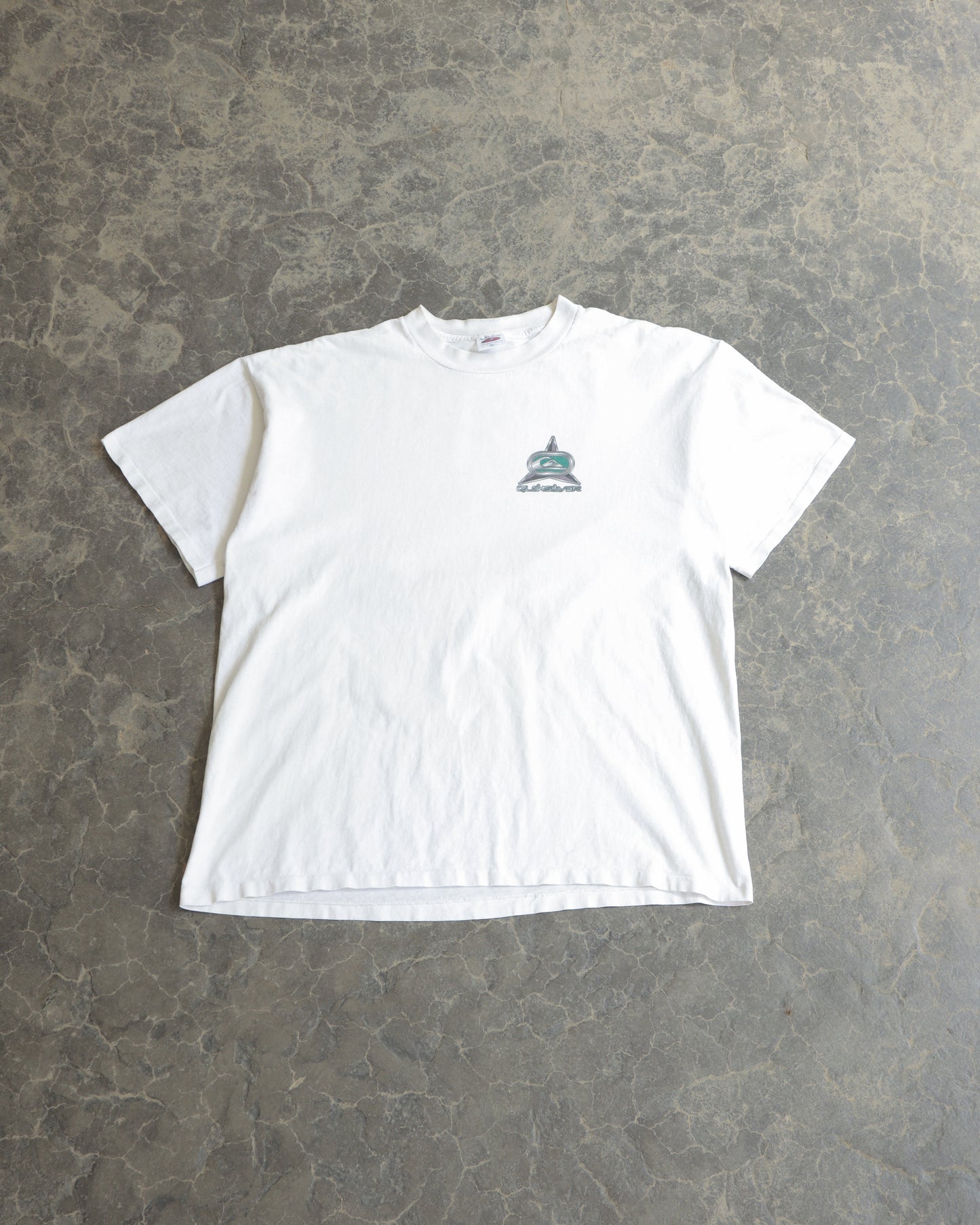 90s Quiksilver Logo White Tee - XL