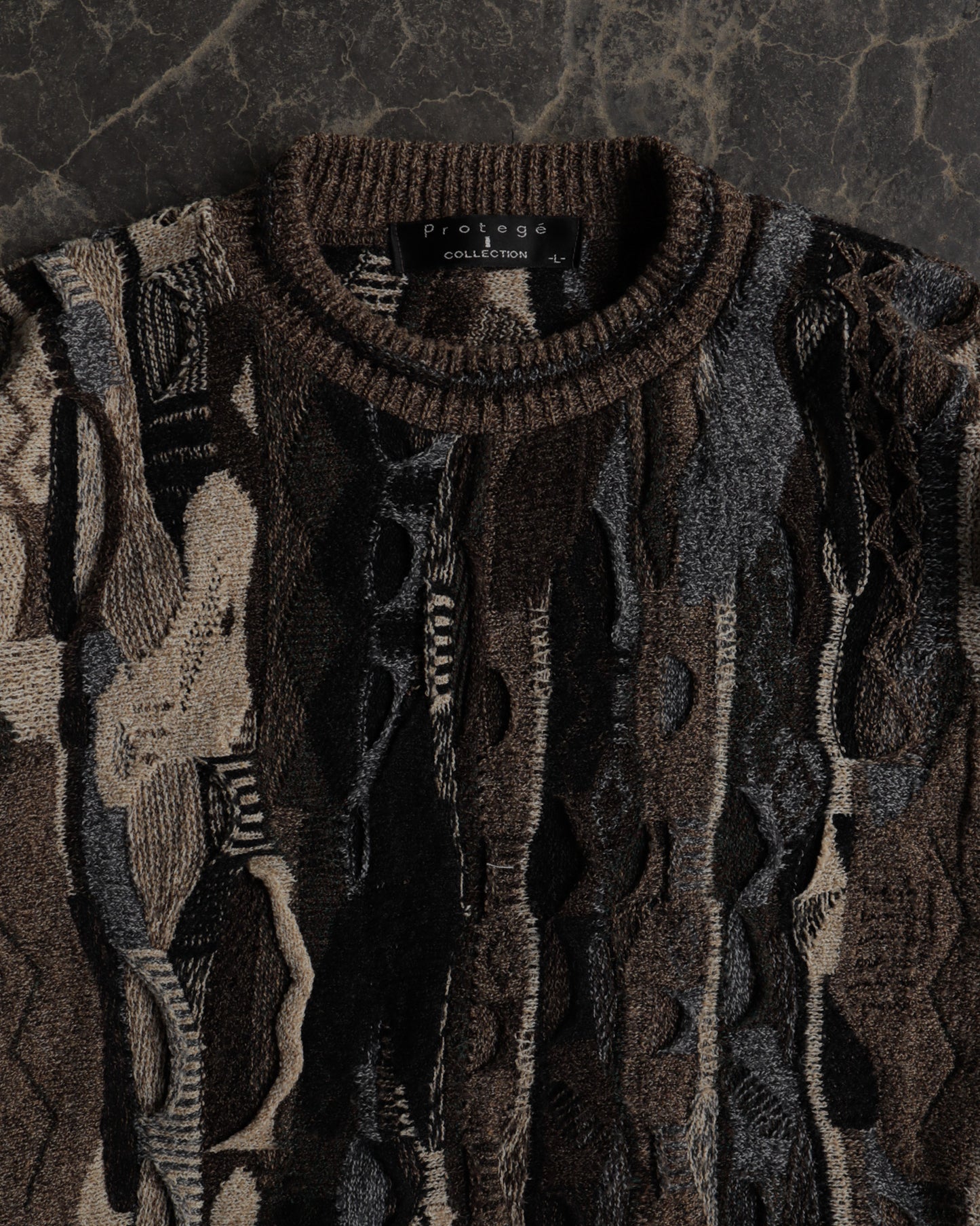 90s Protege 3D Knit Sweater - L