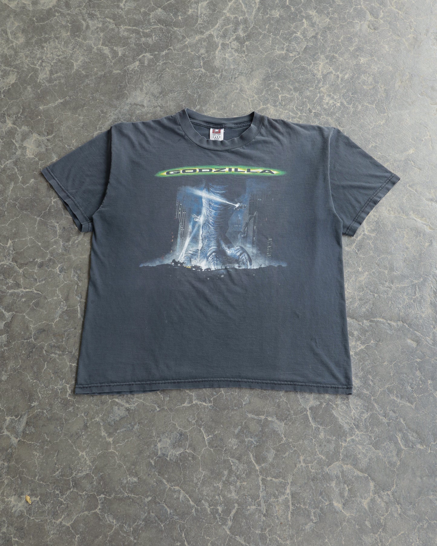 90s Godzilla Faded Black Tee - XL