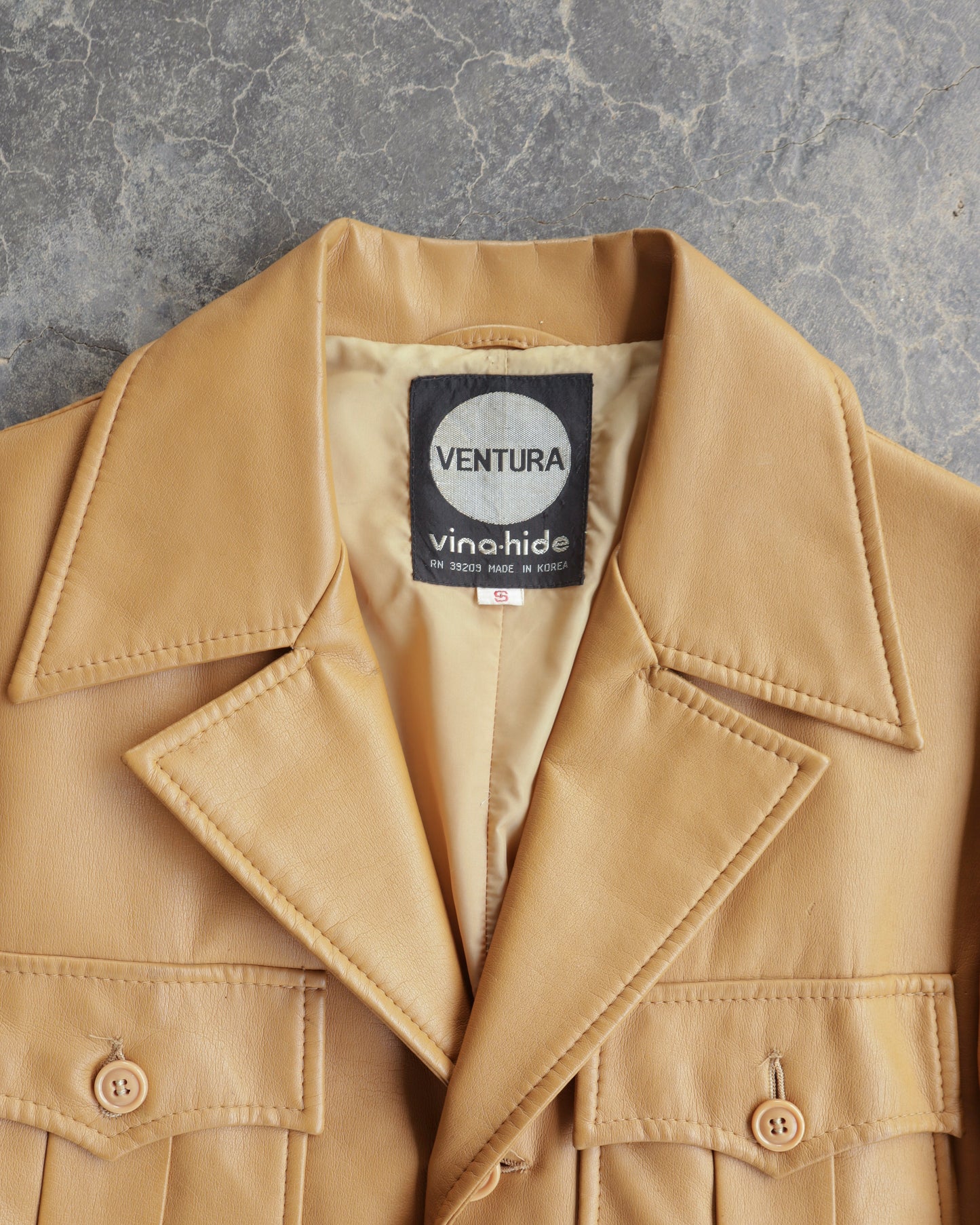 80s Ventura Hide Trench Leather Jacket - Women’s S
