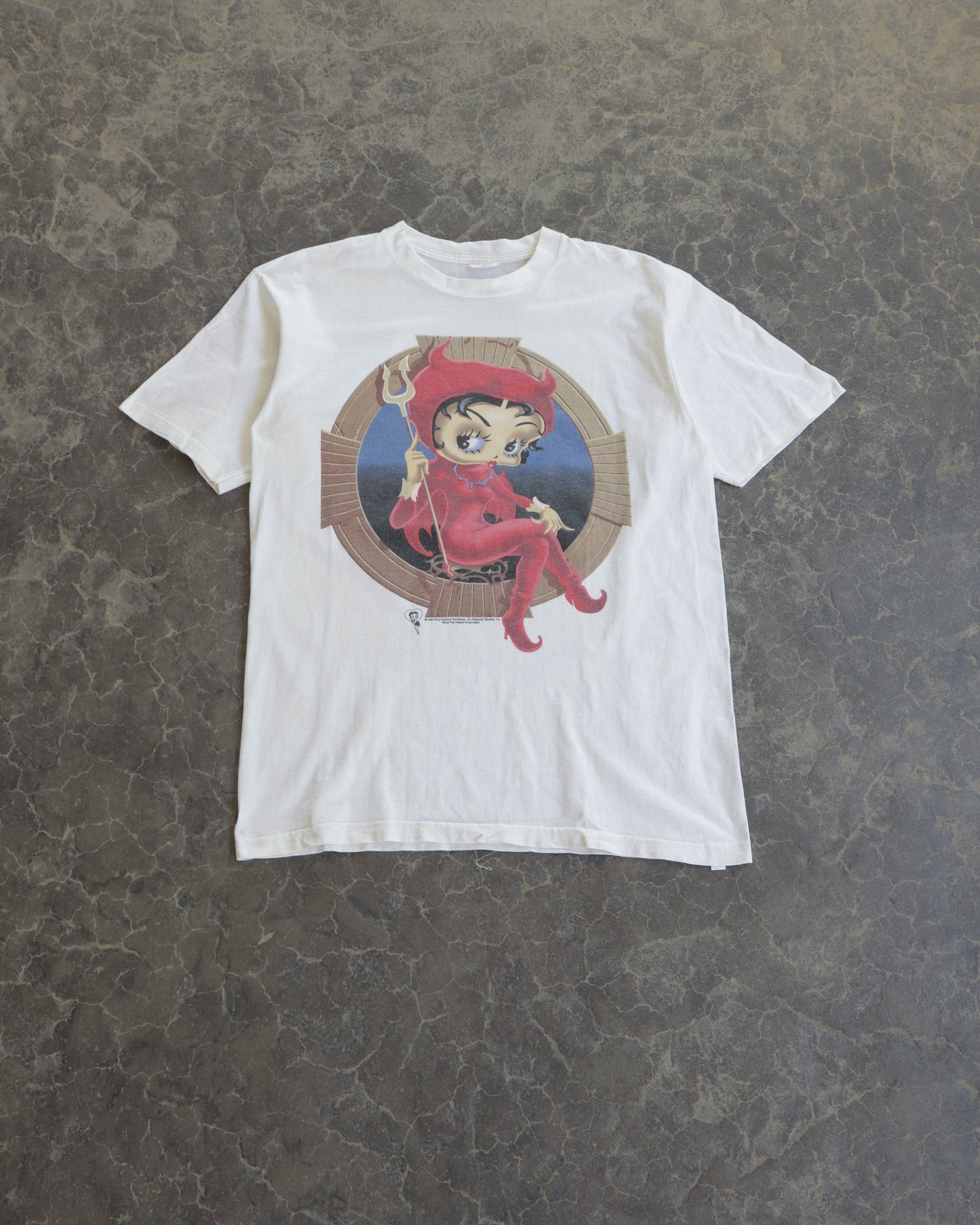 90s Betty Boop Devil White Tee - L