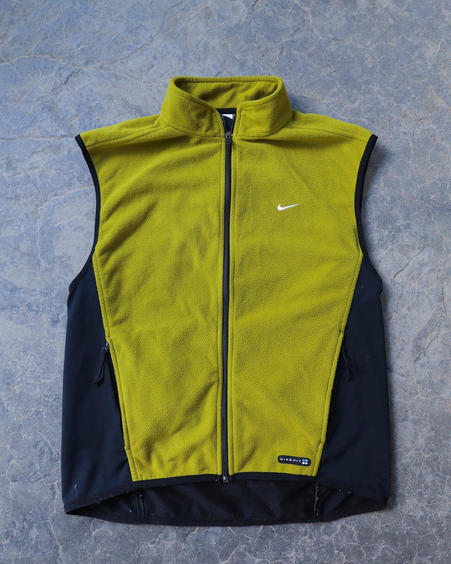 90s Nike Lime Fleece Vest - XL