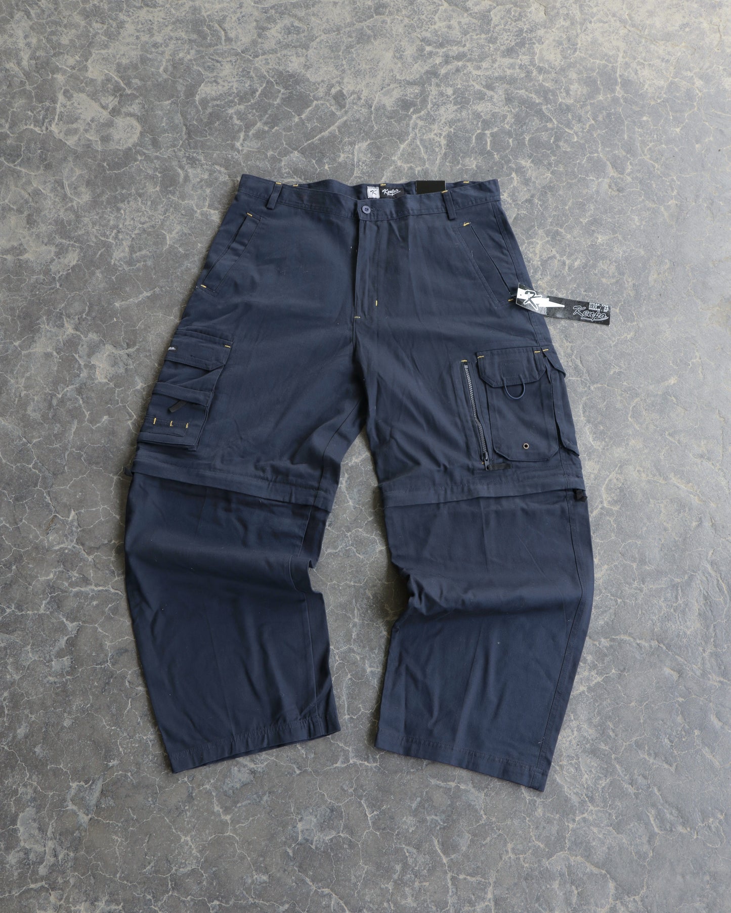 00s Deadstock Kenpo Navy Pants - 36 x 30