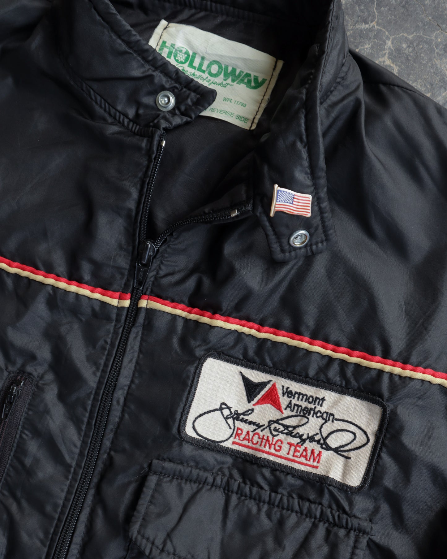 80s Vermont American Racing Team Black Jacket - M