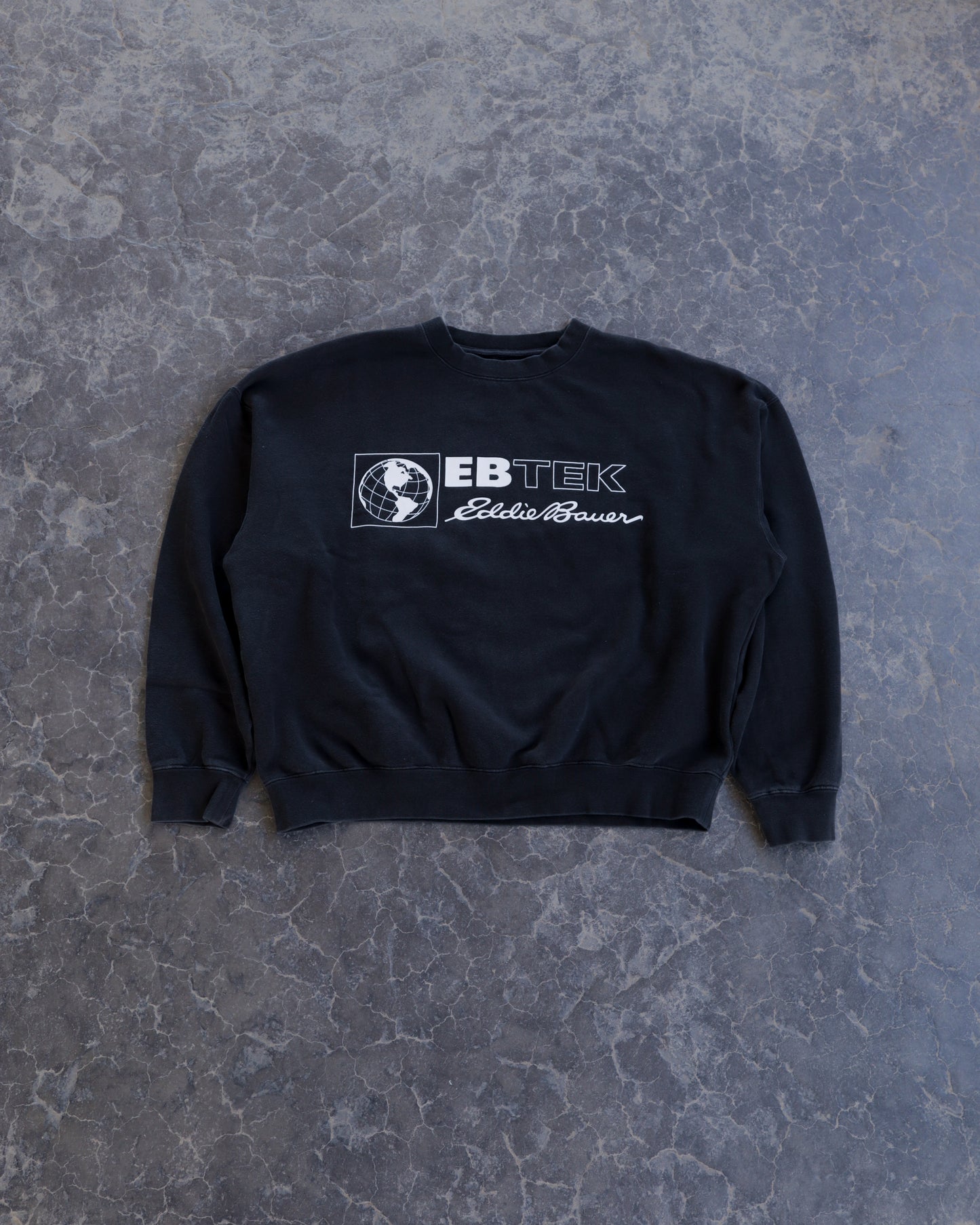 00s Eddie Bauer Ebtek Expedition Black Crewneck Sweatshirt - XL