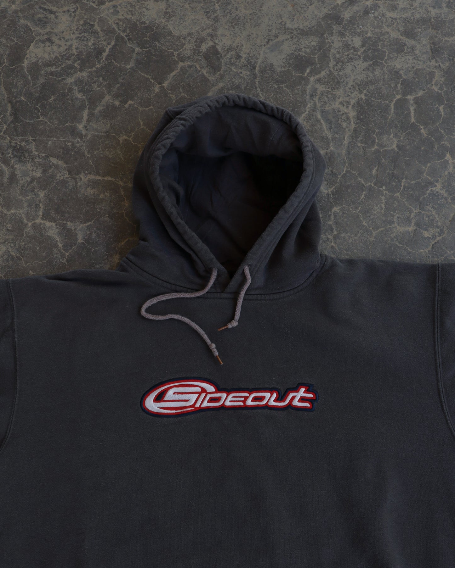 00s Sideout Faded Black Boxy Hoodie - M/L