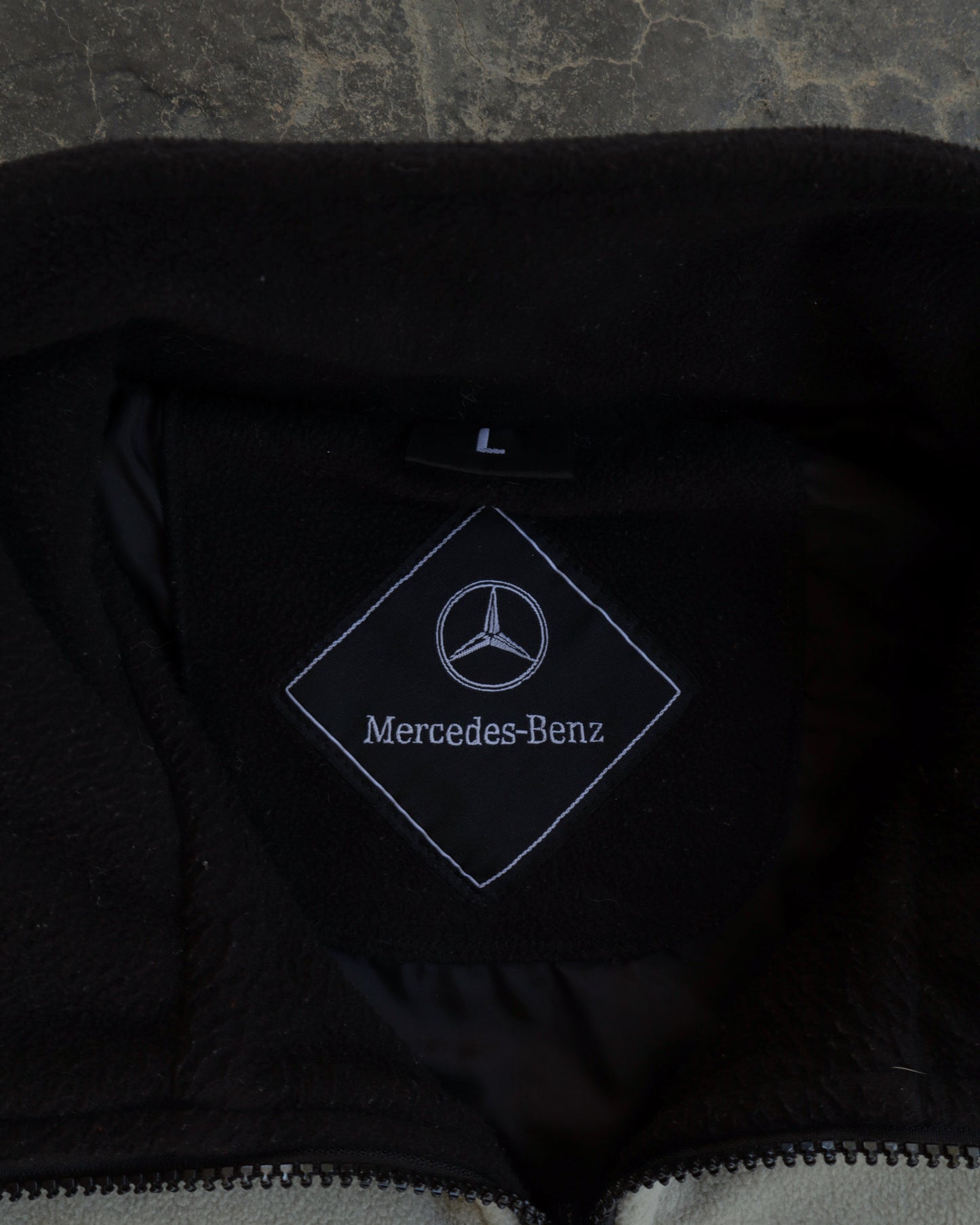 00s Mercedes Benz Full Zip Fleece Sweatshrt - L