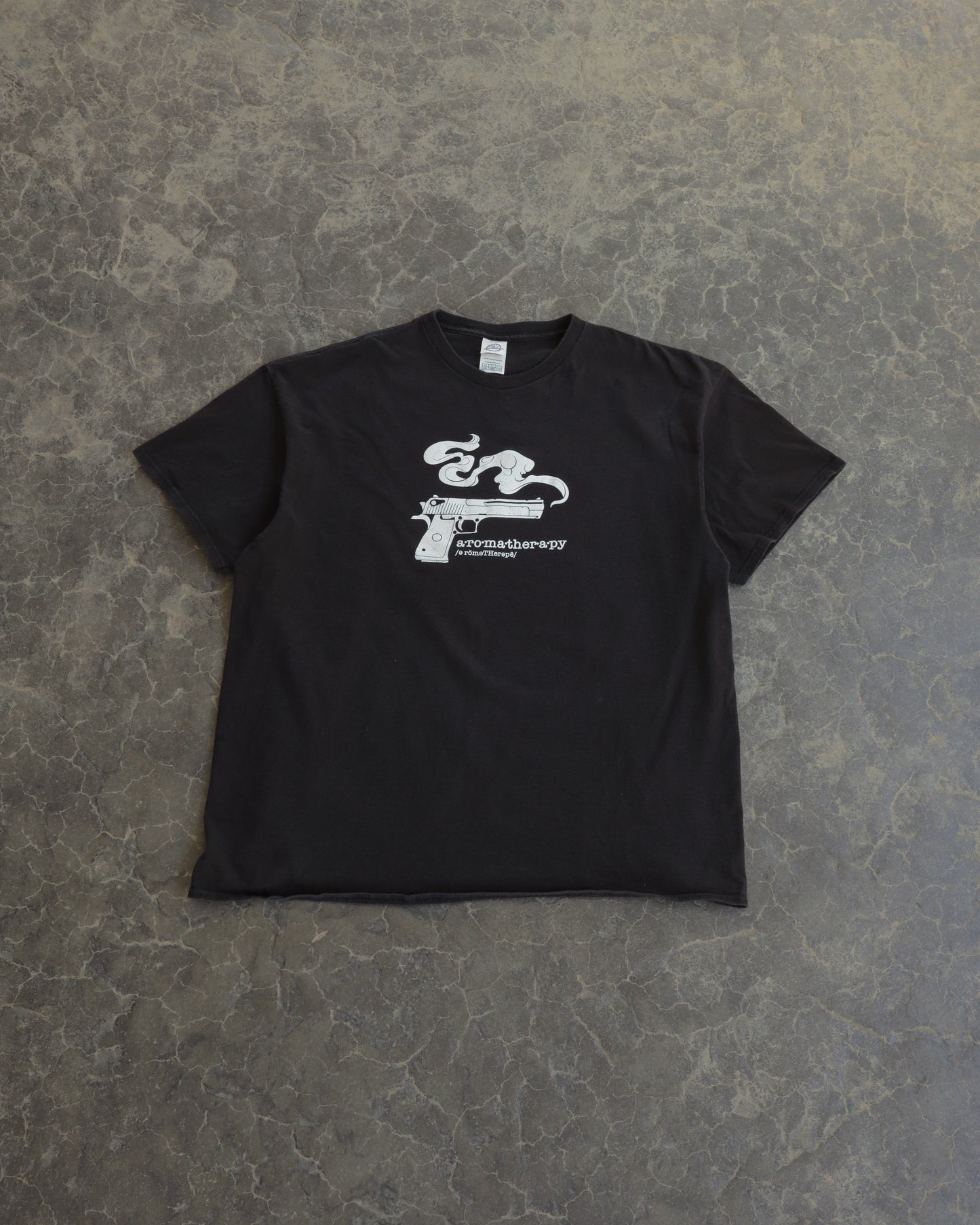 90s Aromatherapy Gun Black Tee - XXL