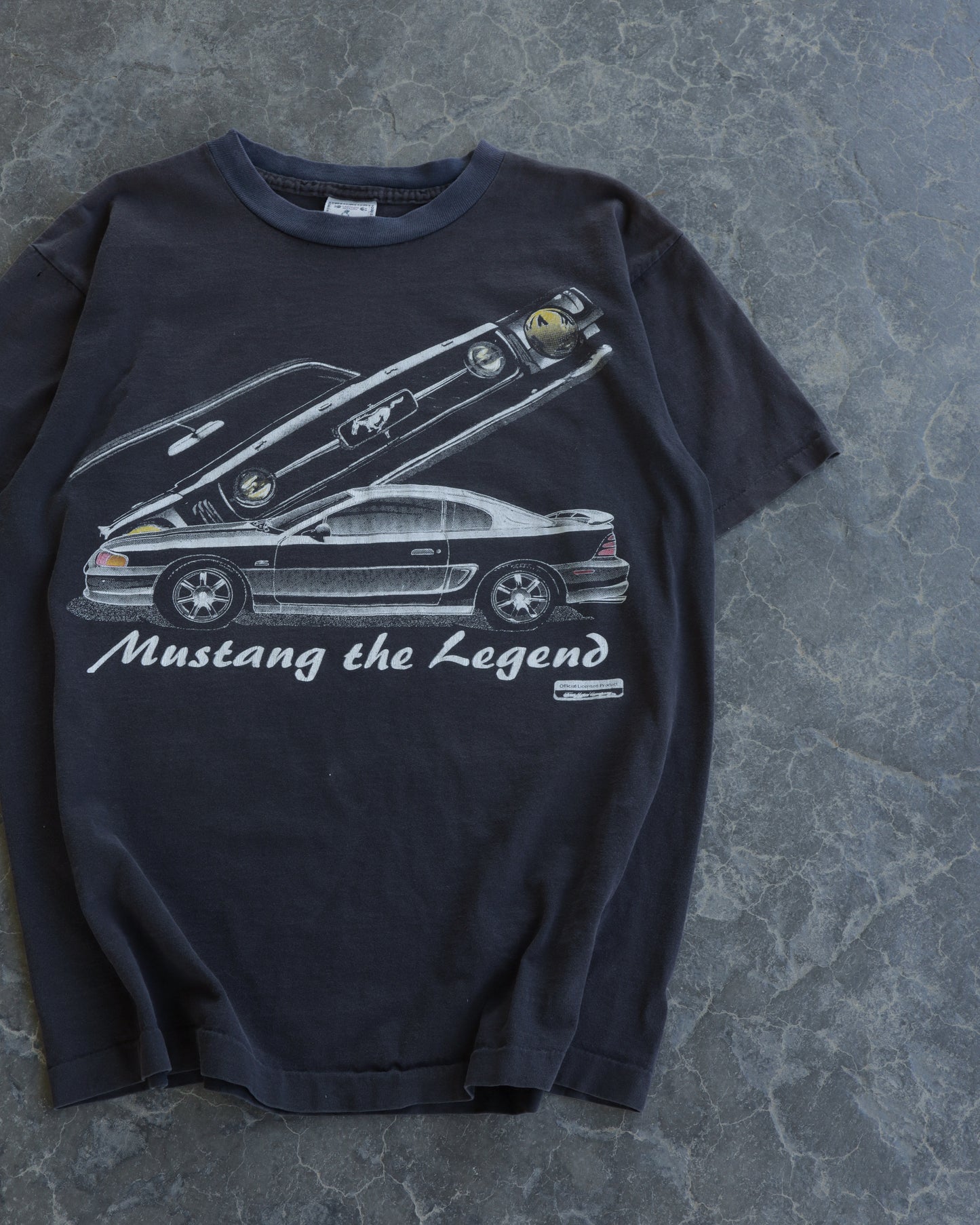 90s Mustang the Legend Faded Black Tee - L