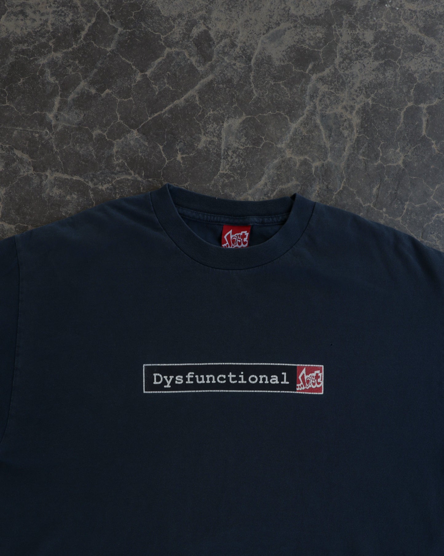 00s Dysfunctional Lost Enterprises Faded Navy Tee - L