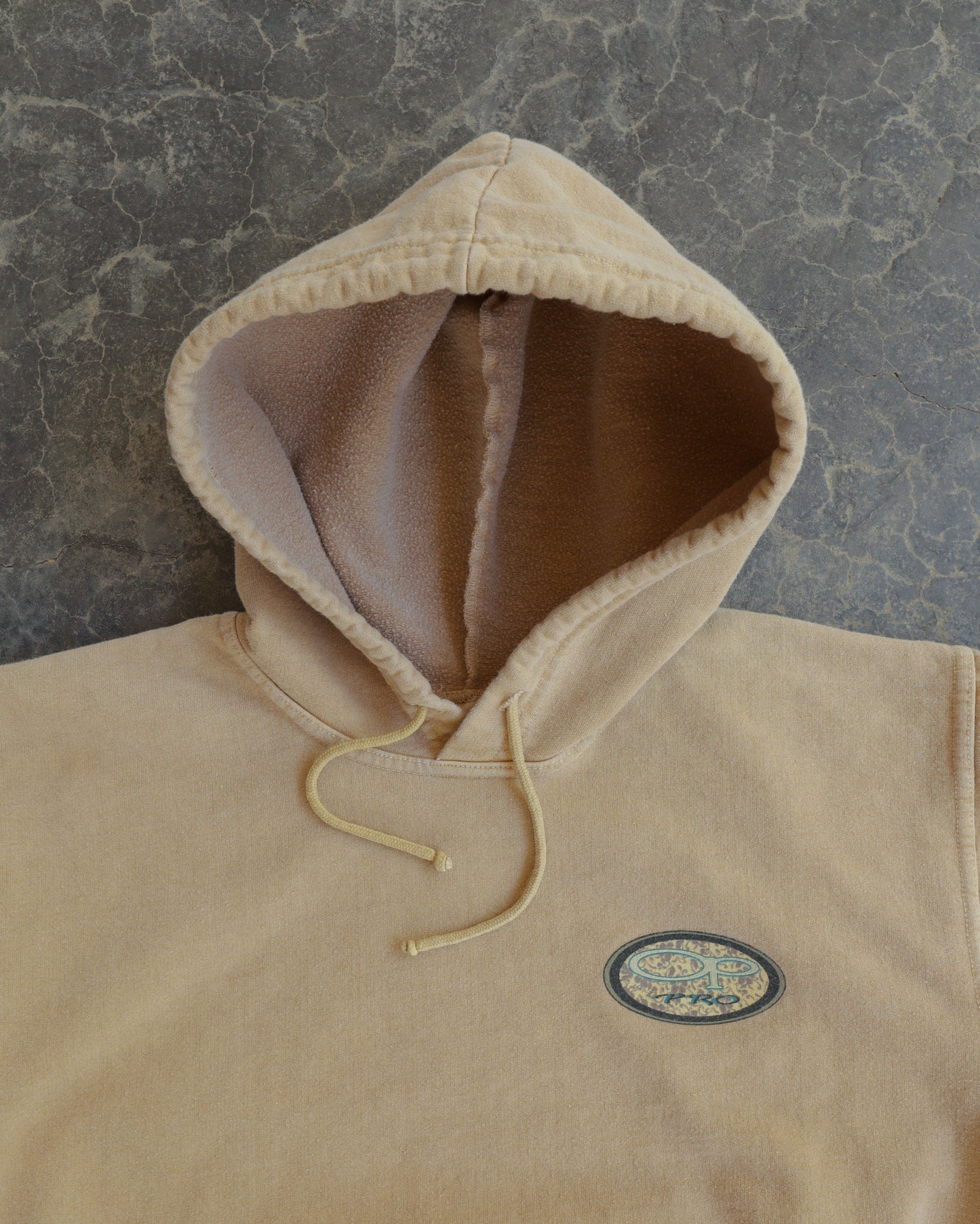 80s Ocean Pacific Pro Tan Boxy Hoodie - M