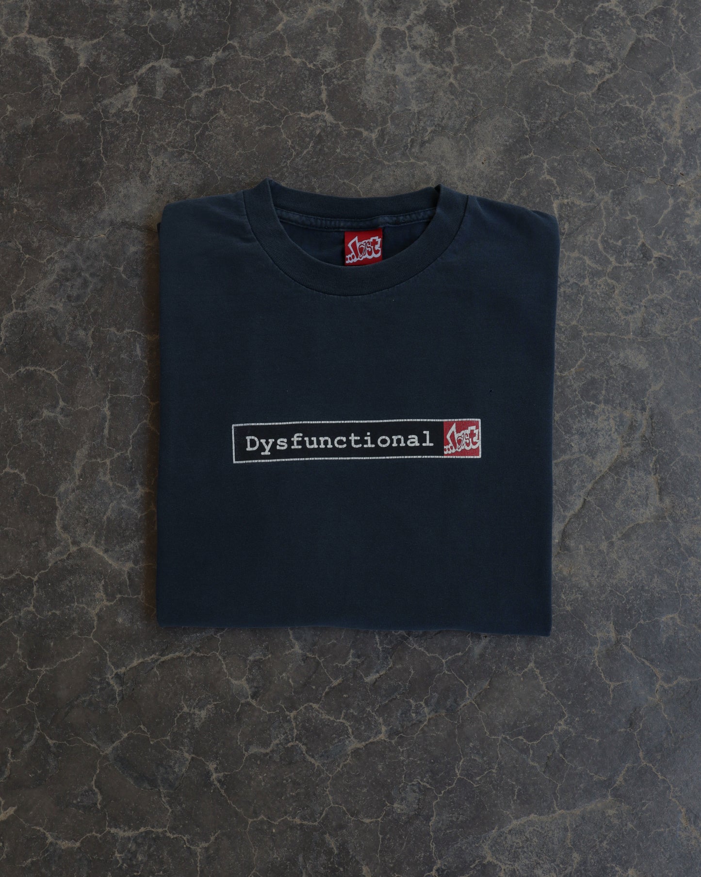 00s Dysfunctional Lost Enterprises Faded Navy Tee - L