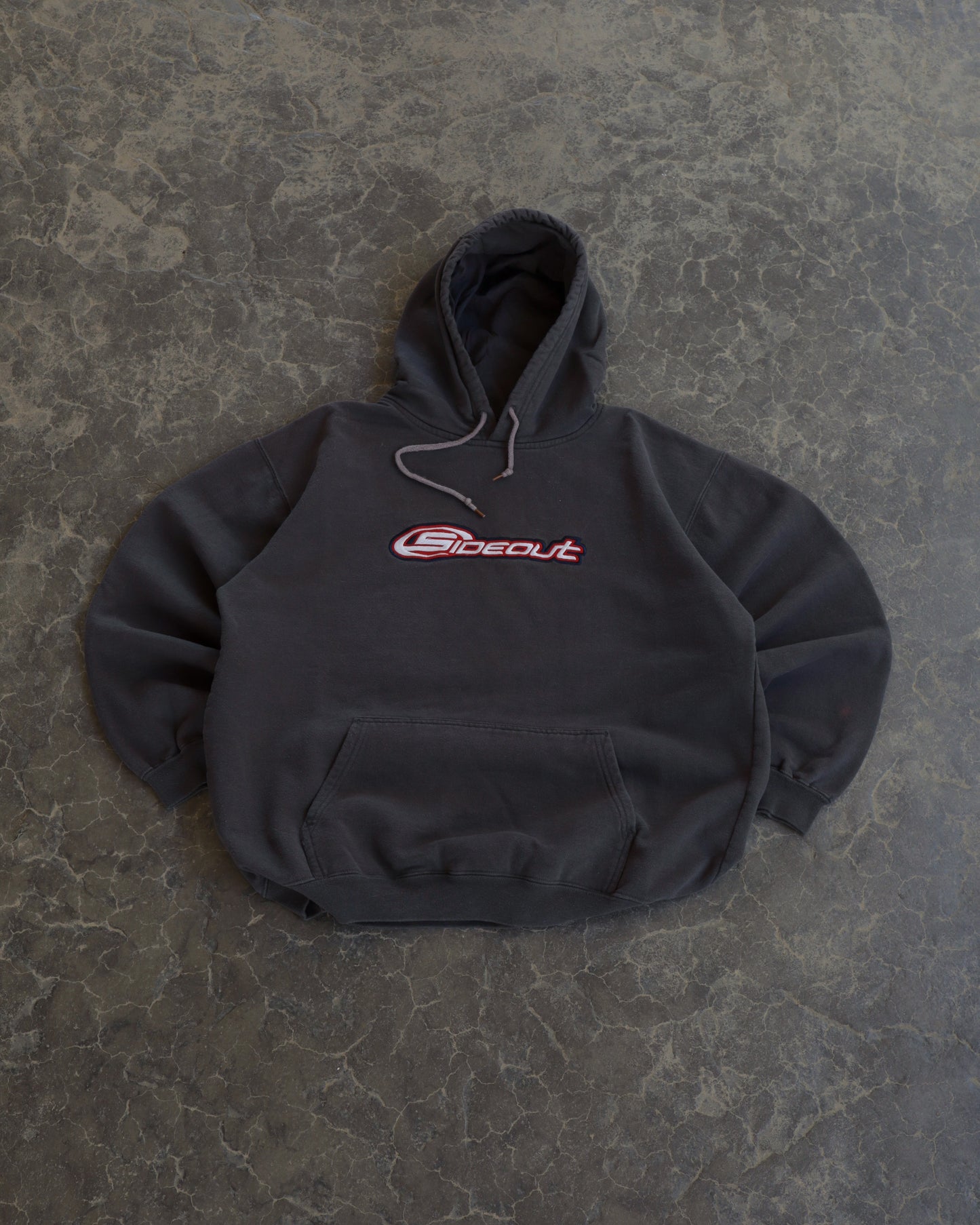 00s Sideout Faded Black Boxy Hoodie - M/L