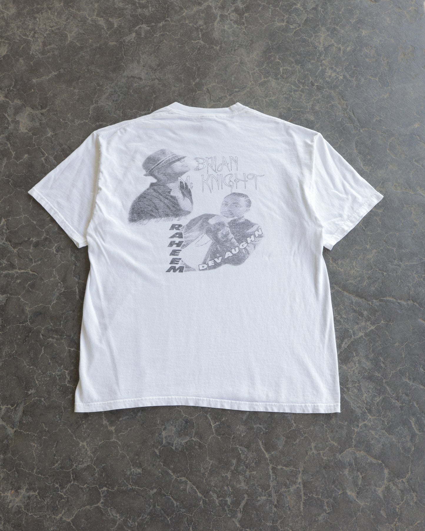 90s New Edition, Brian McKnight, Raheem White Tee - XL
