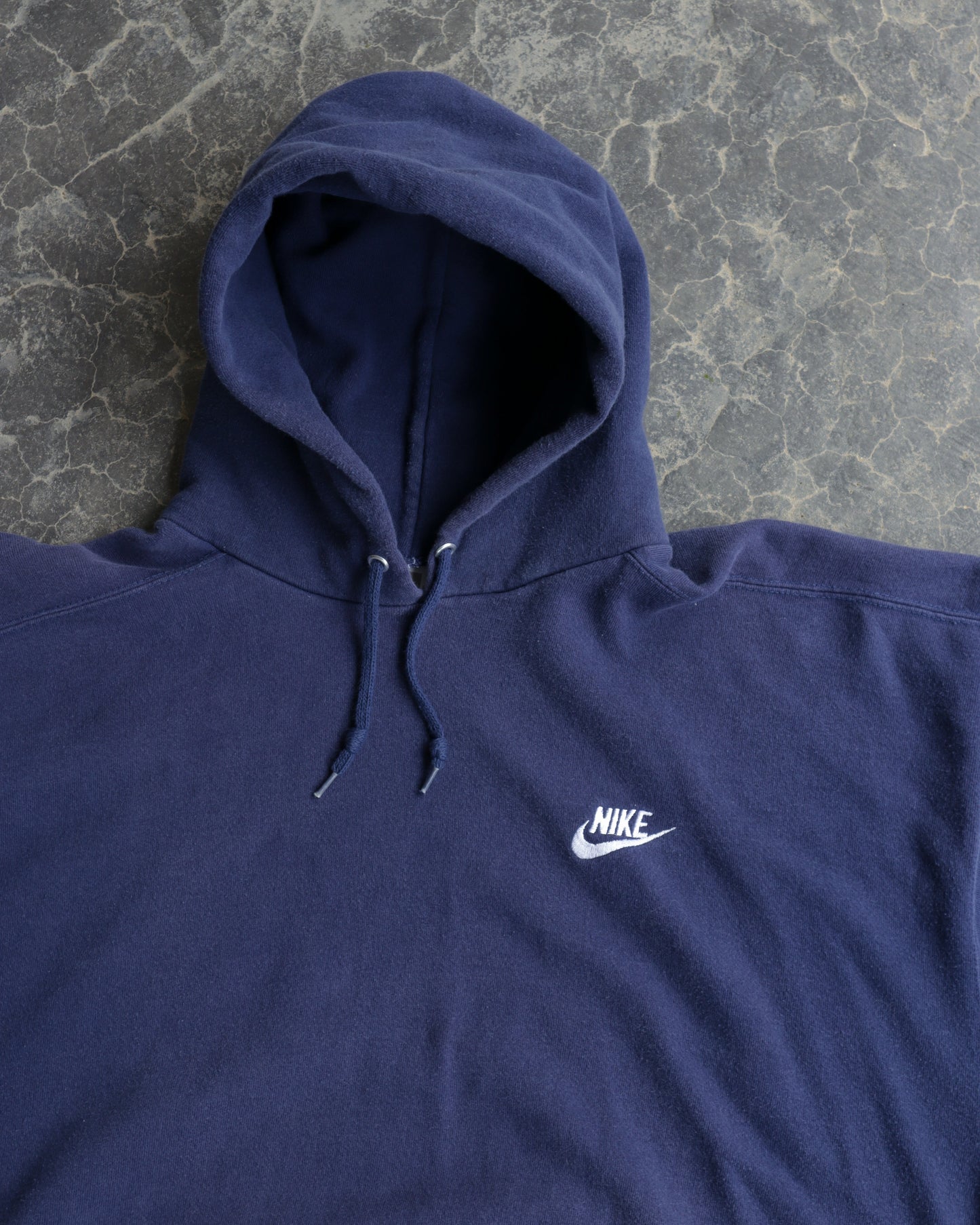 90s Nike Faded Navy Hoodie - XL