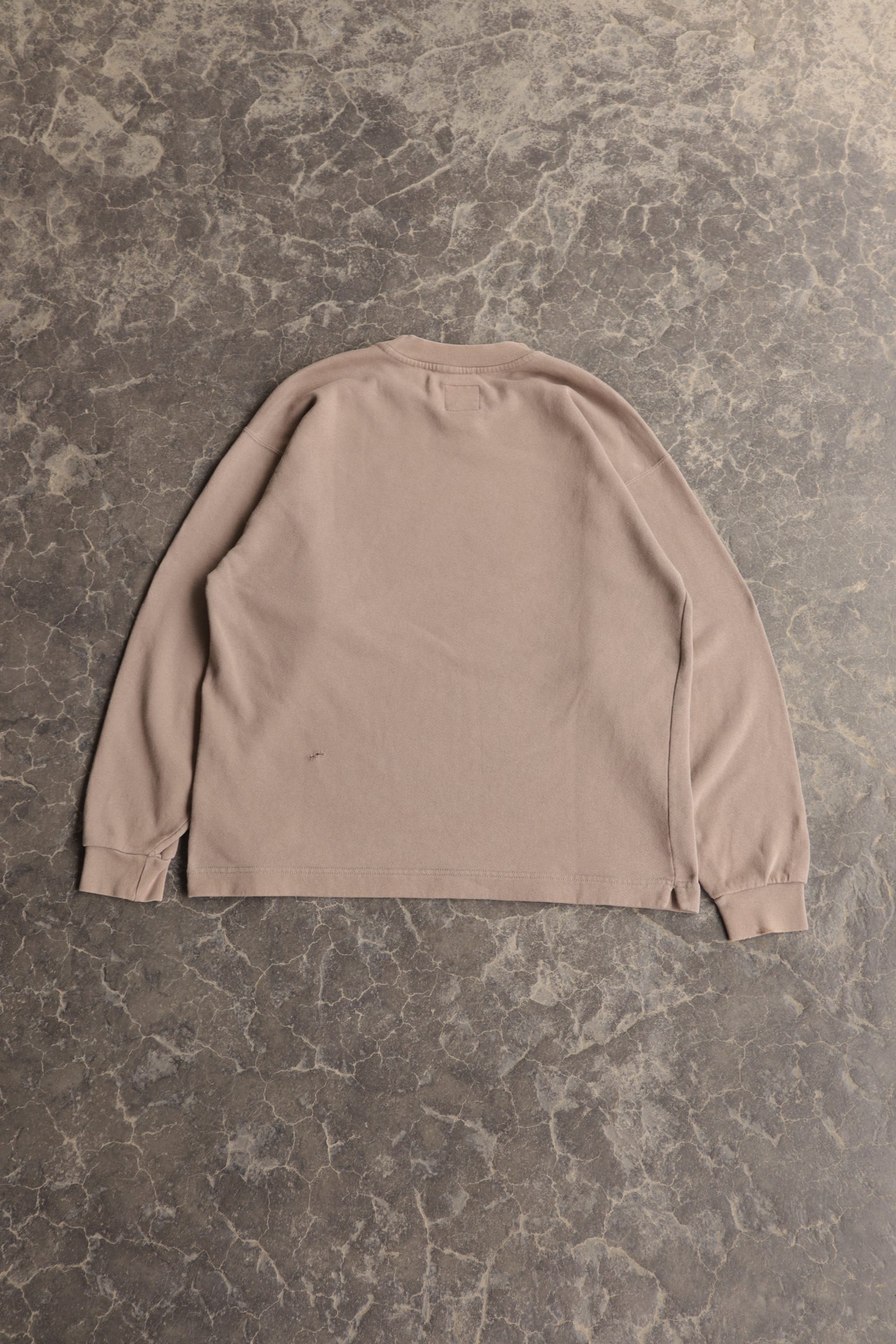90s Nike Beige Long Sleeve Shirt - S/M