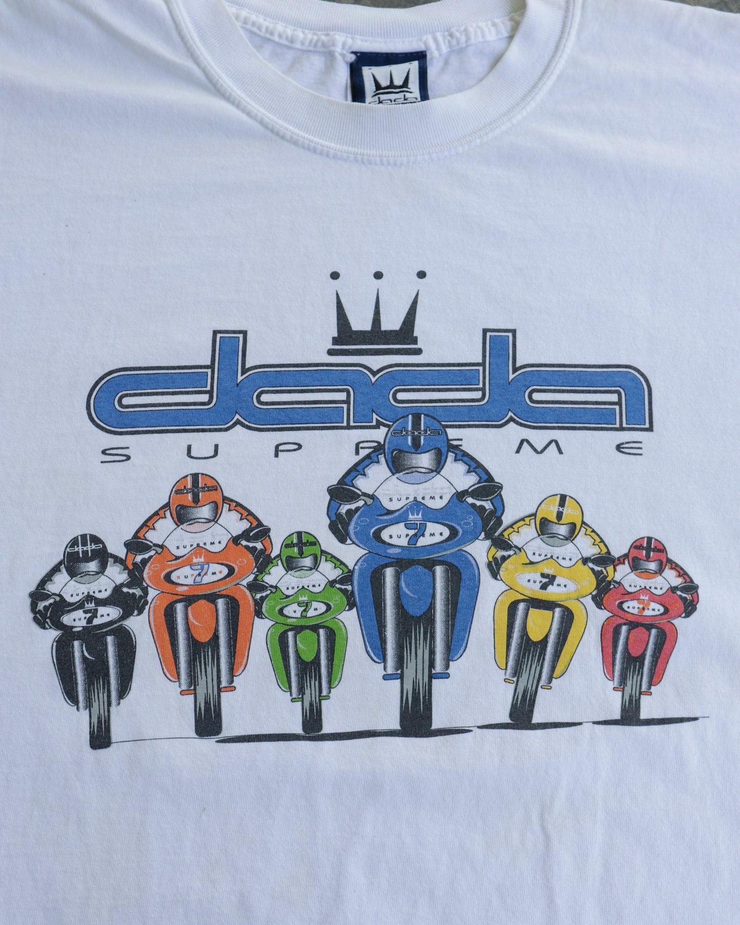 00s Dada Supreme Motorcycle White Tee - XL