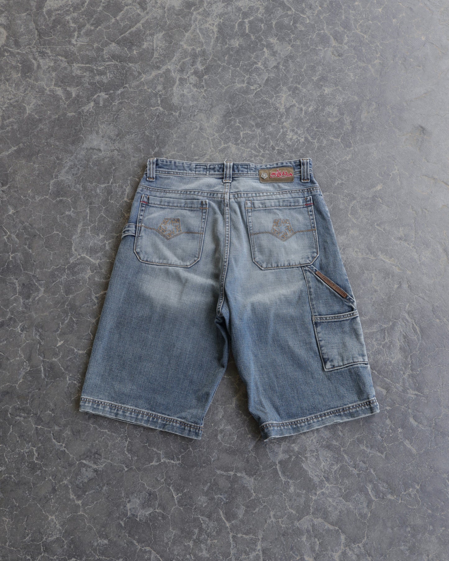 00s Tribal Gear Baggy Denim Shorts - 31