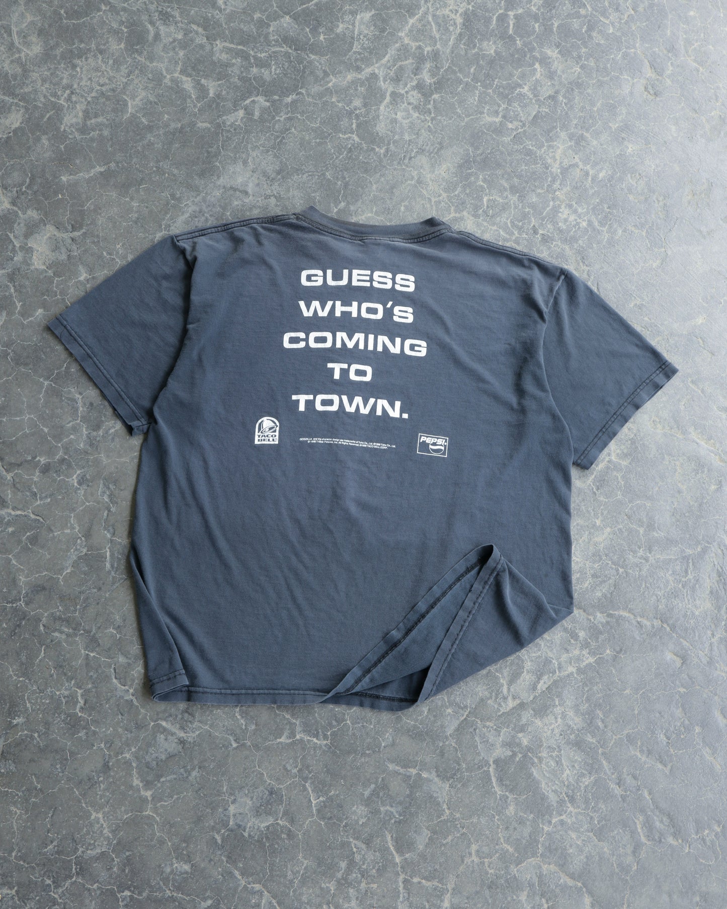 90s Godzilla Faded Black Tee - XL