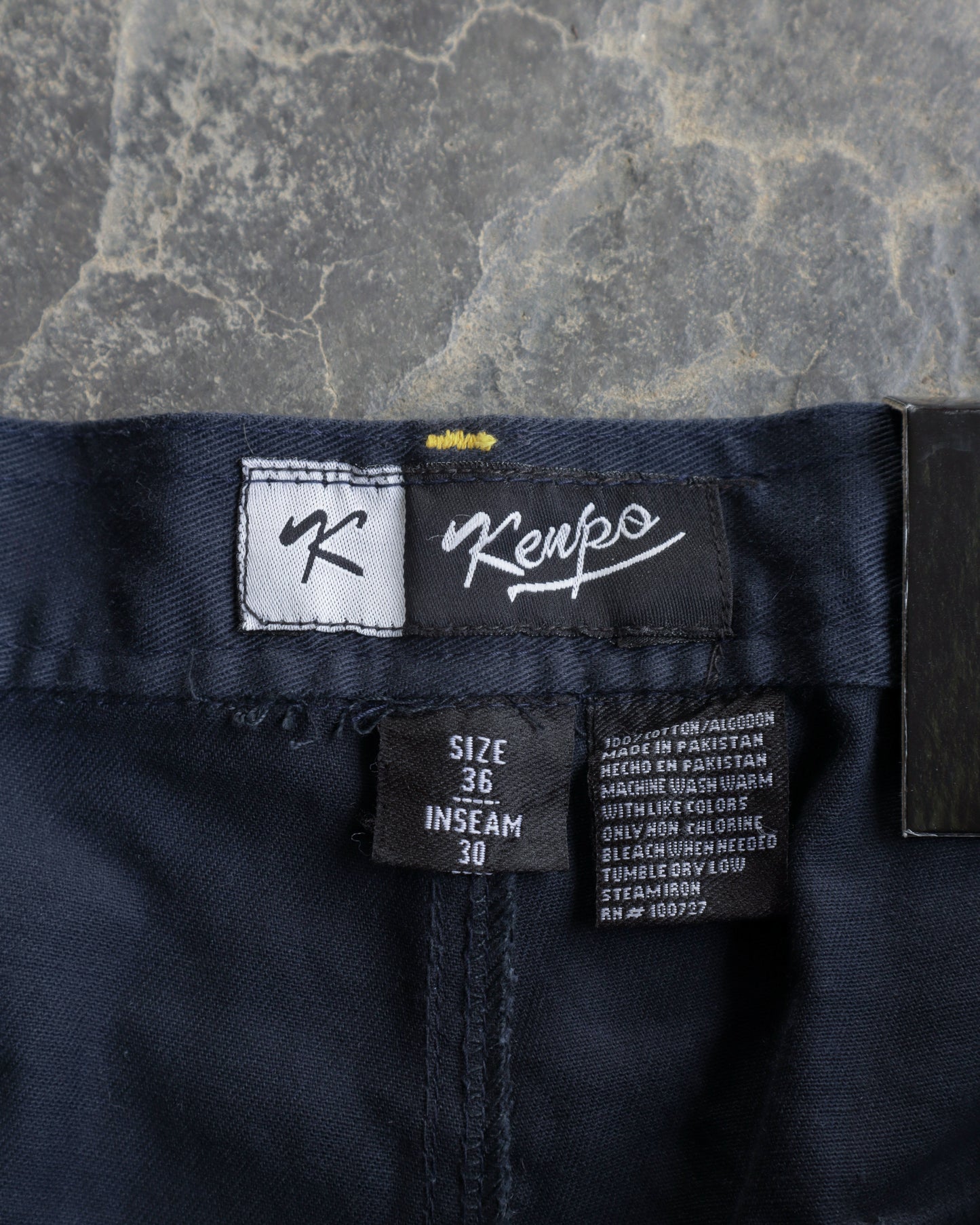 00s Deadstock Kenpo Navy Pants - 36 x 30