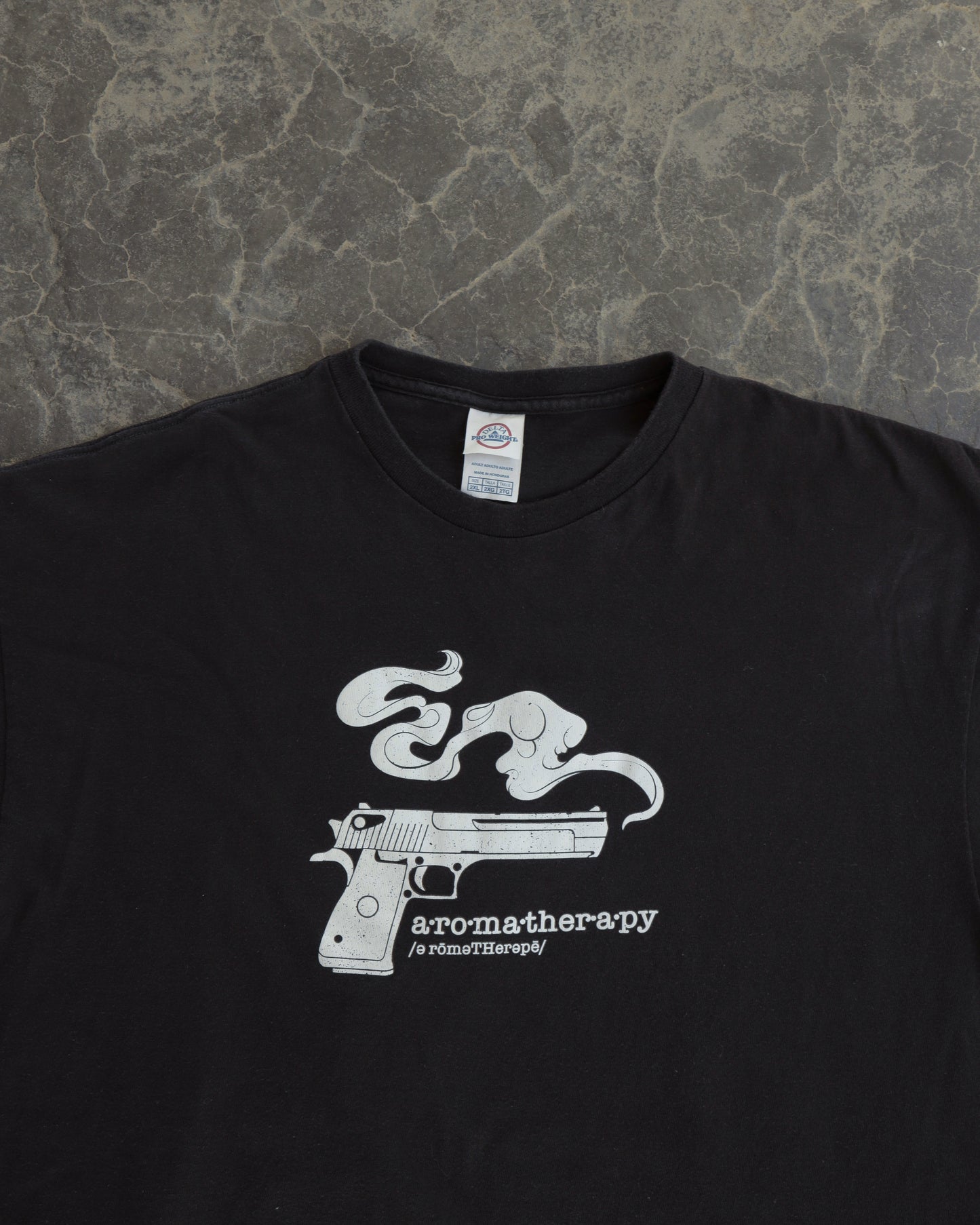 90s Aromatherapy Gun Black Tee - XXL