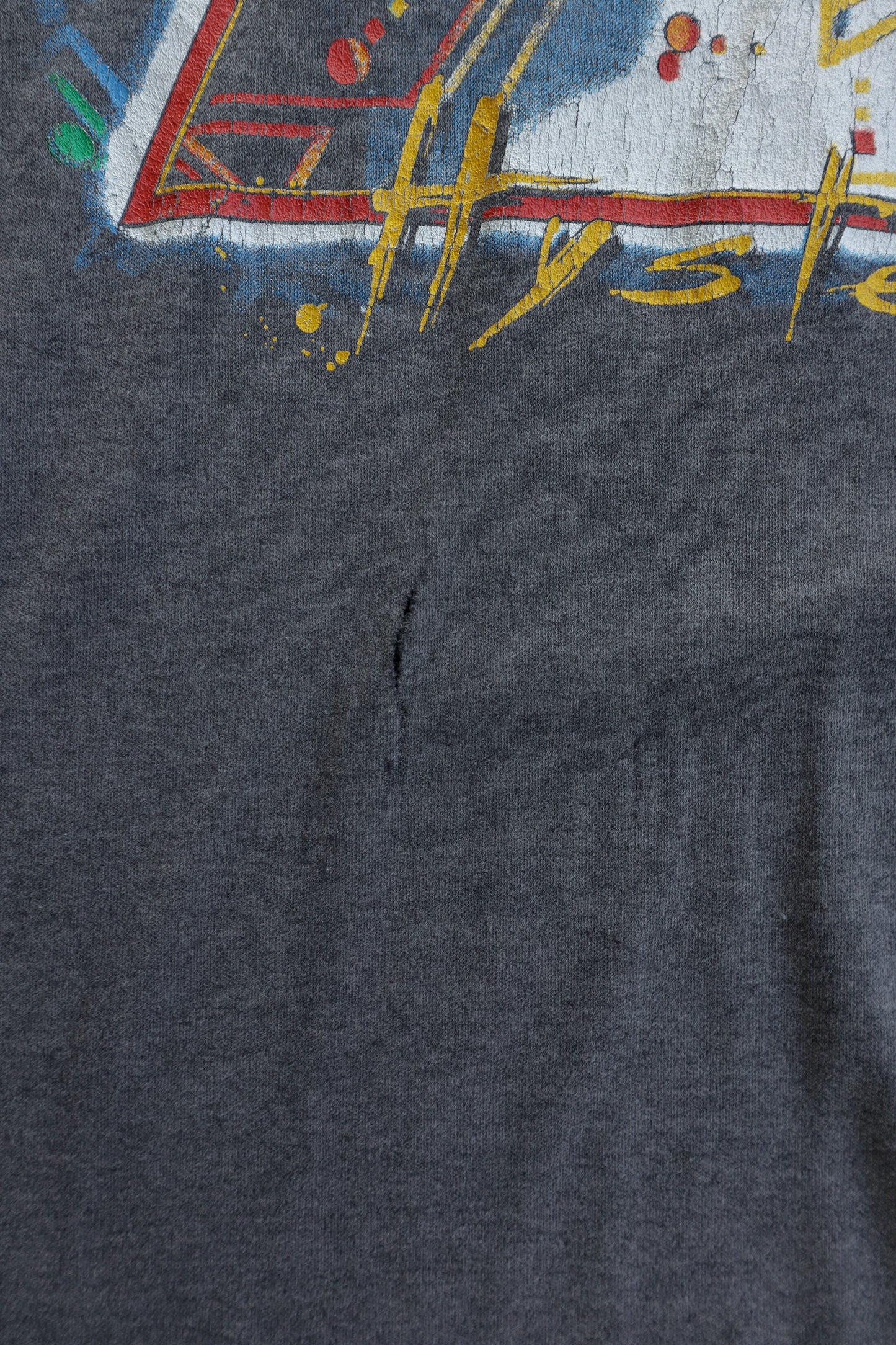80s Def Leppard Hysteria Faded Black Tee - L